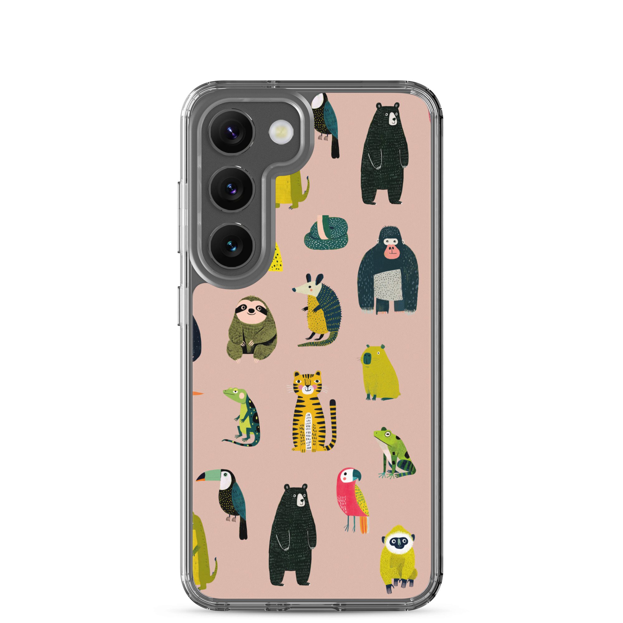 Jungle Animals Pattern Clear Case for Samsung® - Image 29