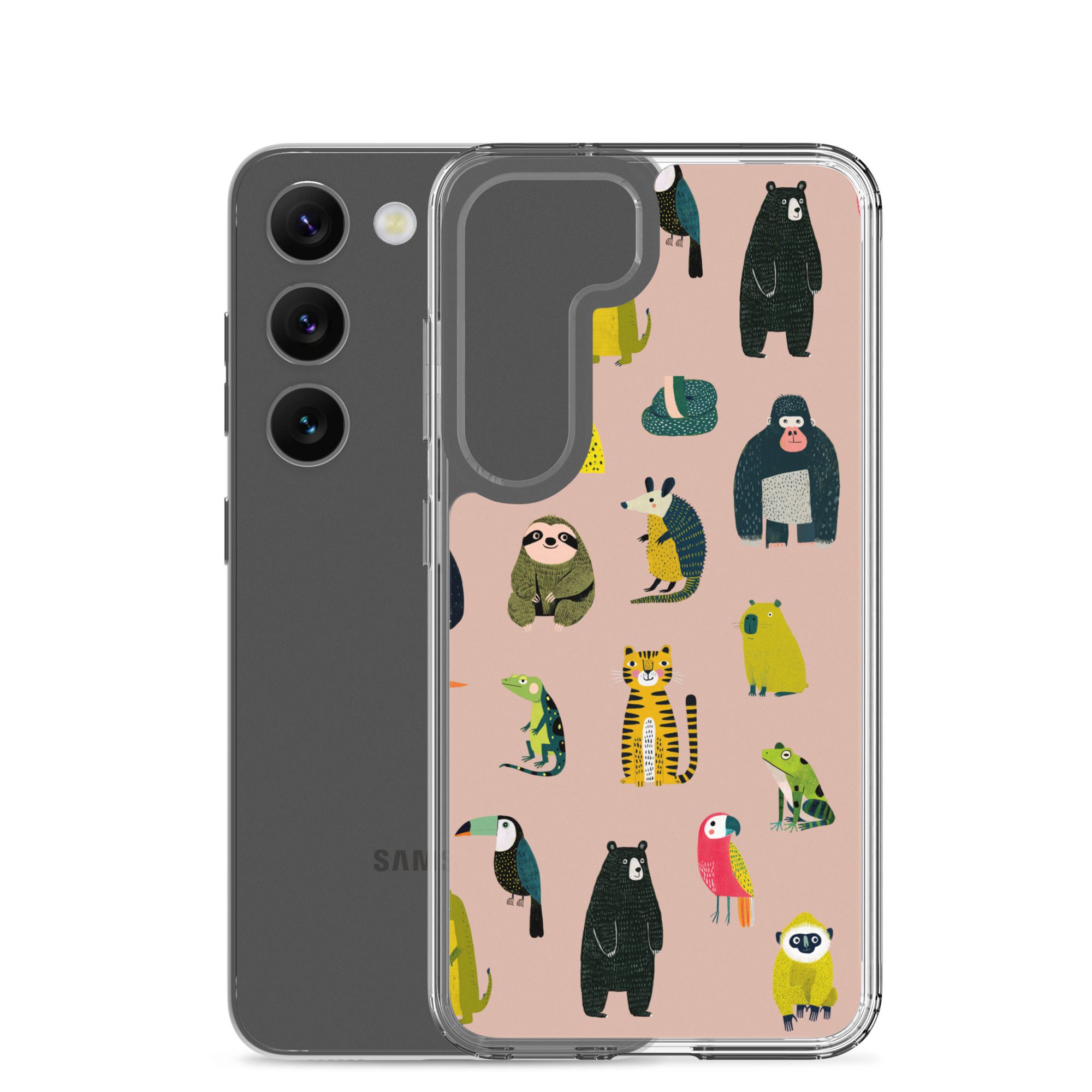 Jungle Animals Pattern Clear Case for Samsung® - Image 30