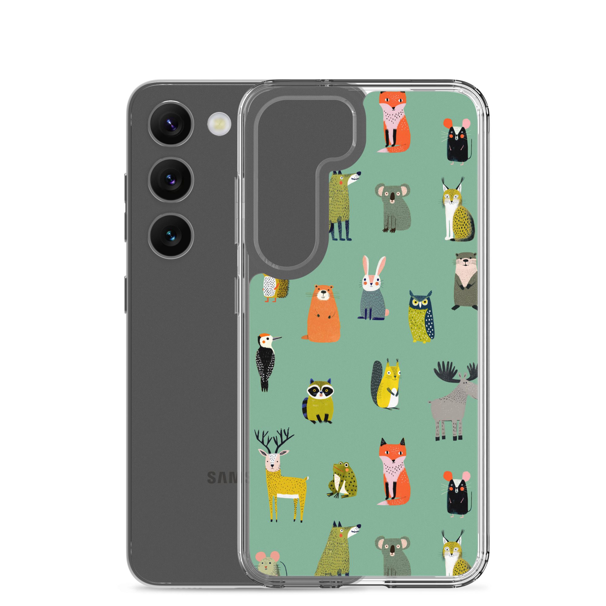 Forest Animals Pattern Clear Case for Samsung® - Image 30
