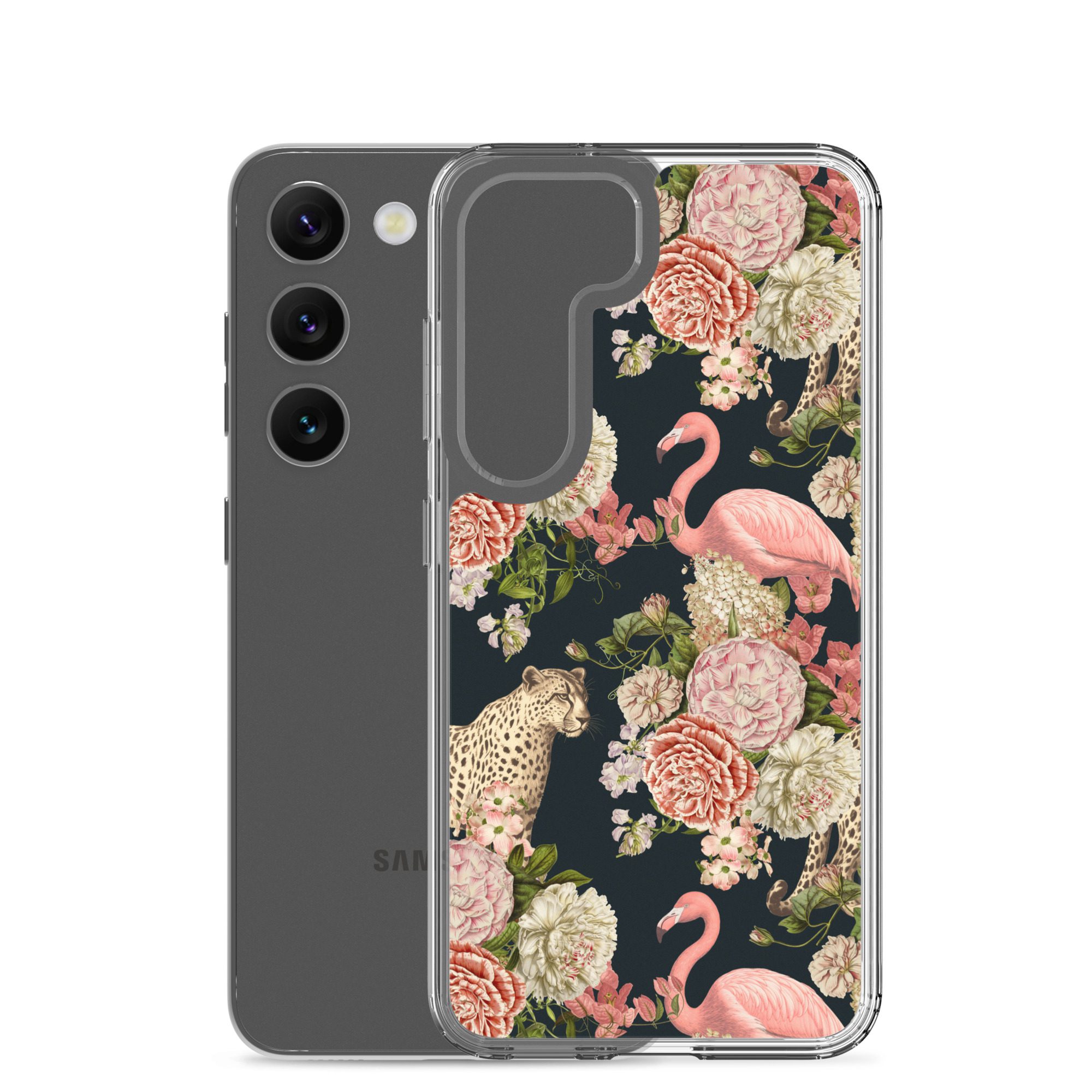 Floral Flamingos Clear Case for Samsung® - Image 30