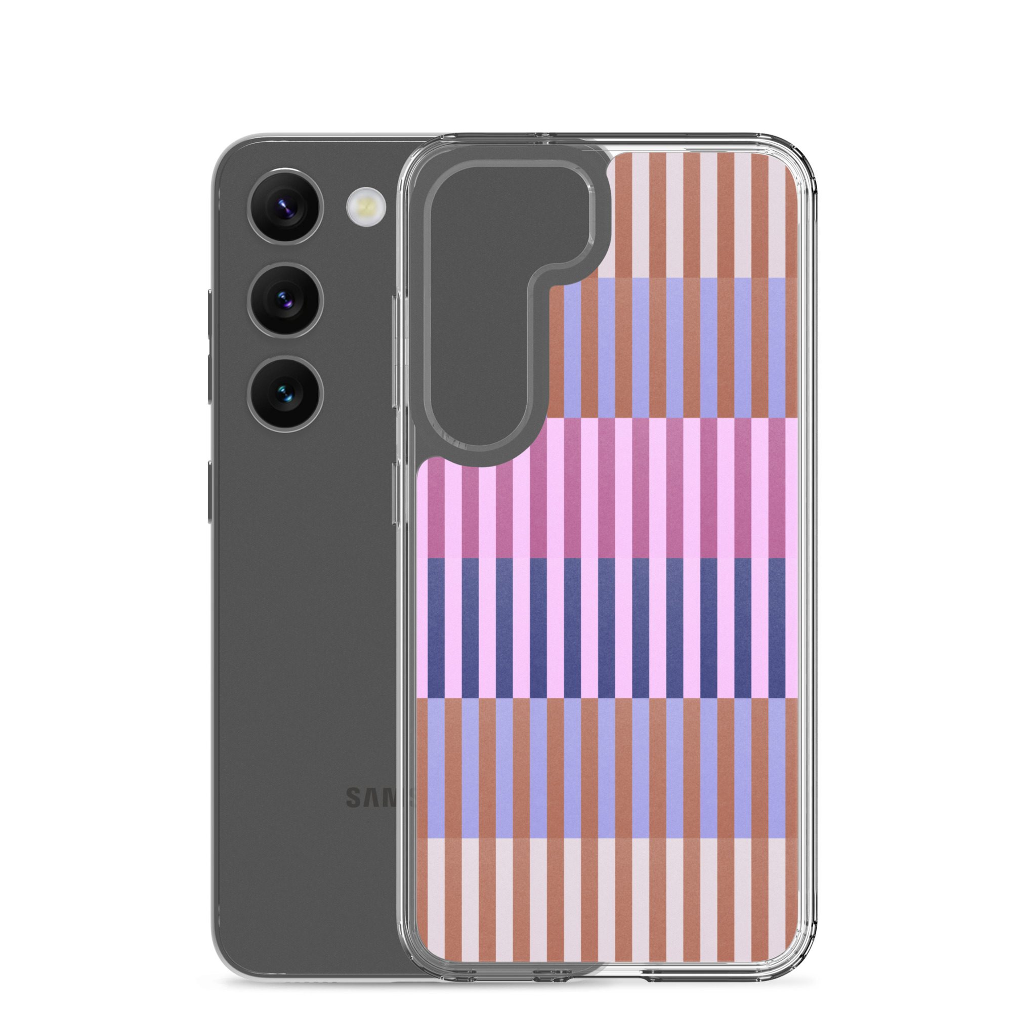 Purple Geo Lines Clear Case for Samsung® - Image 30