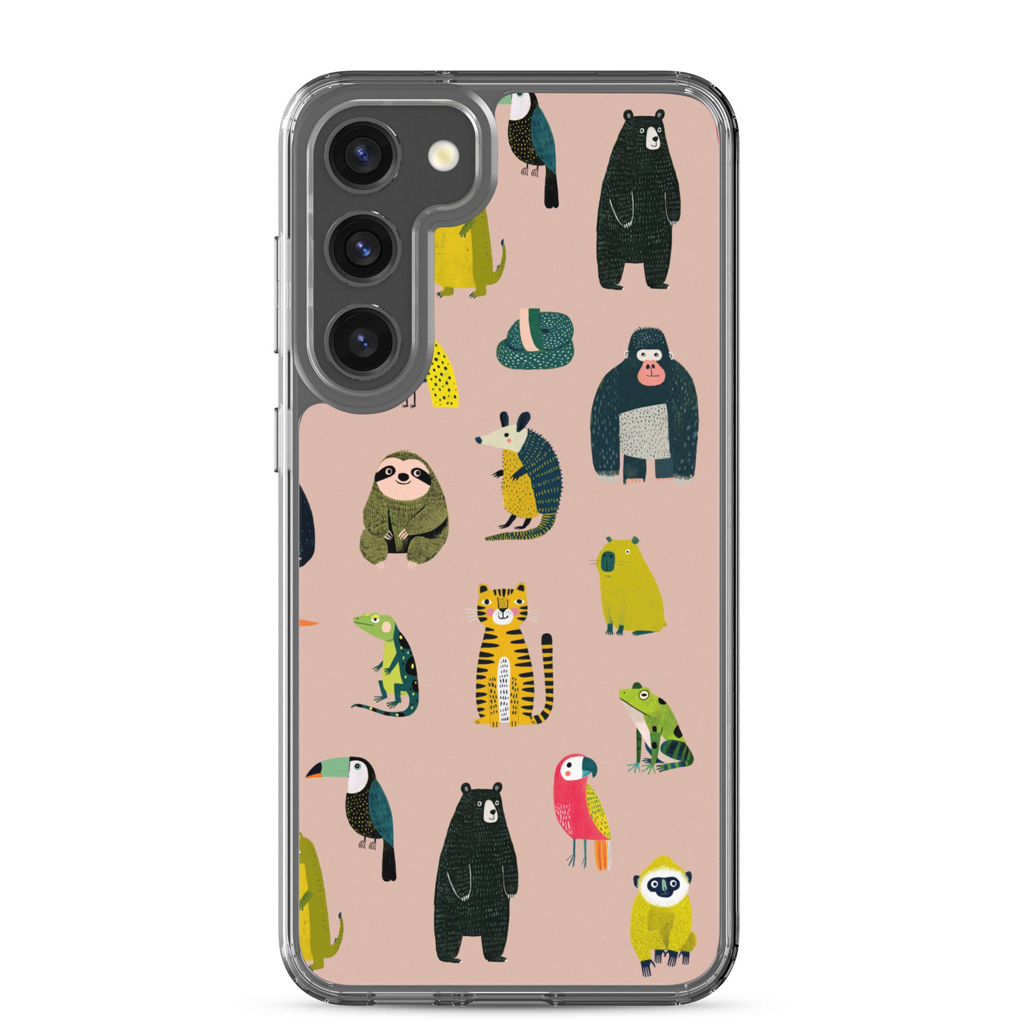 Jungle Animals Pattern Clear Case for Samsung® - Image 25
