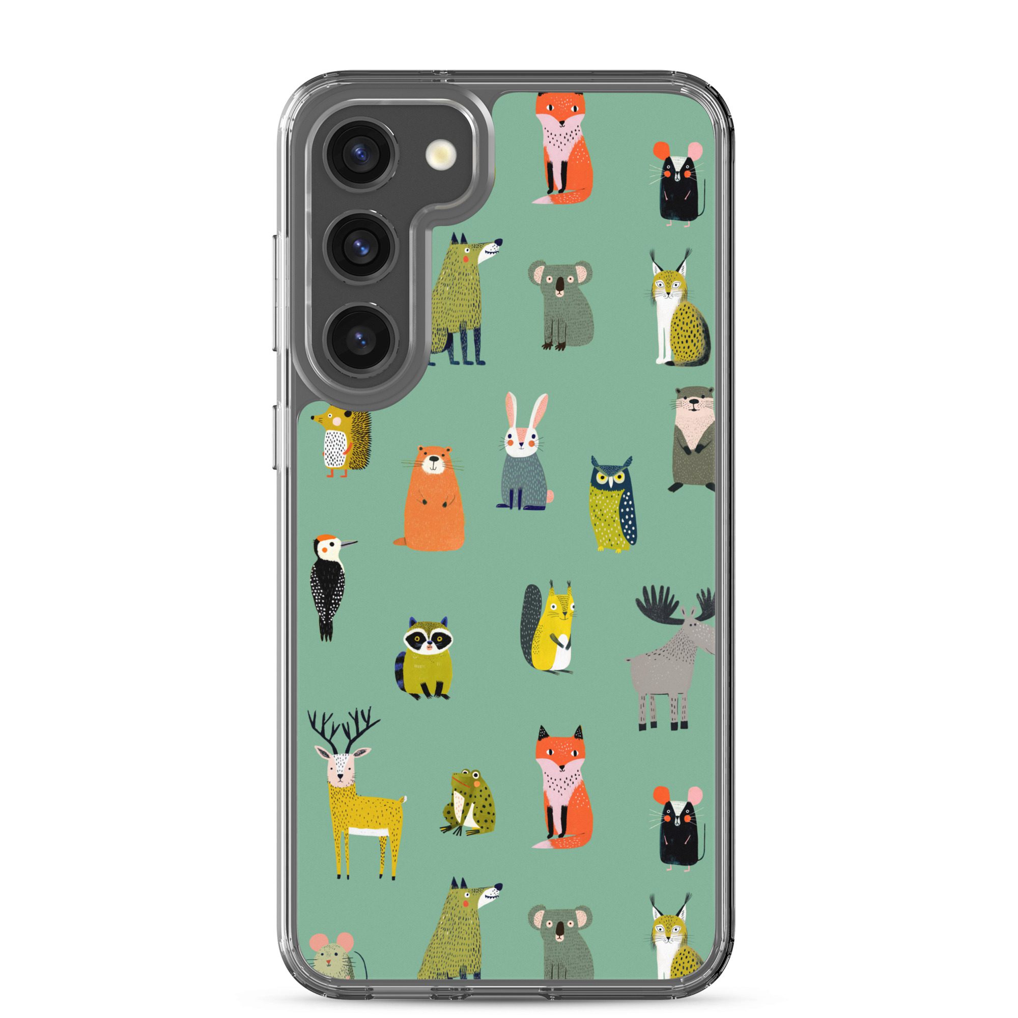 Forest Animals Pattern Clear Case for Samsung® - Image 25