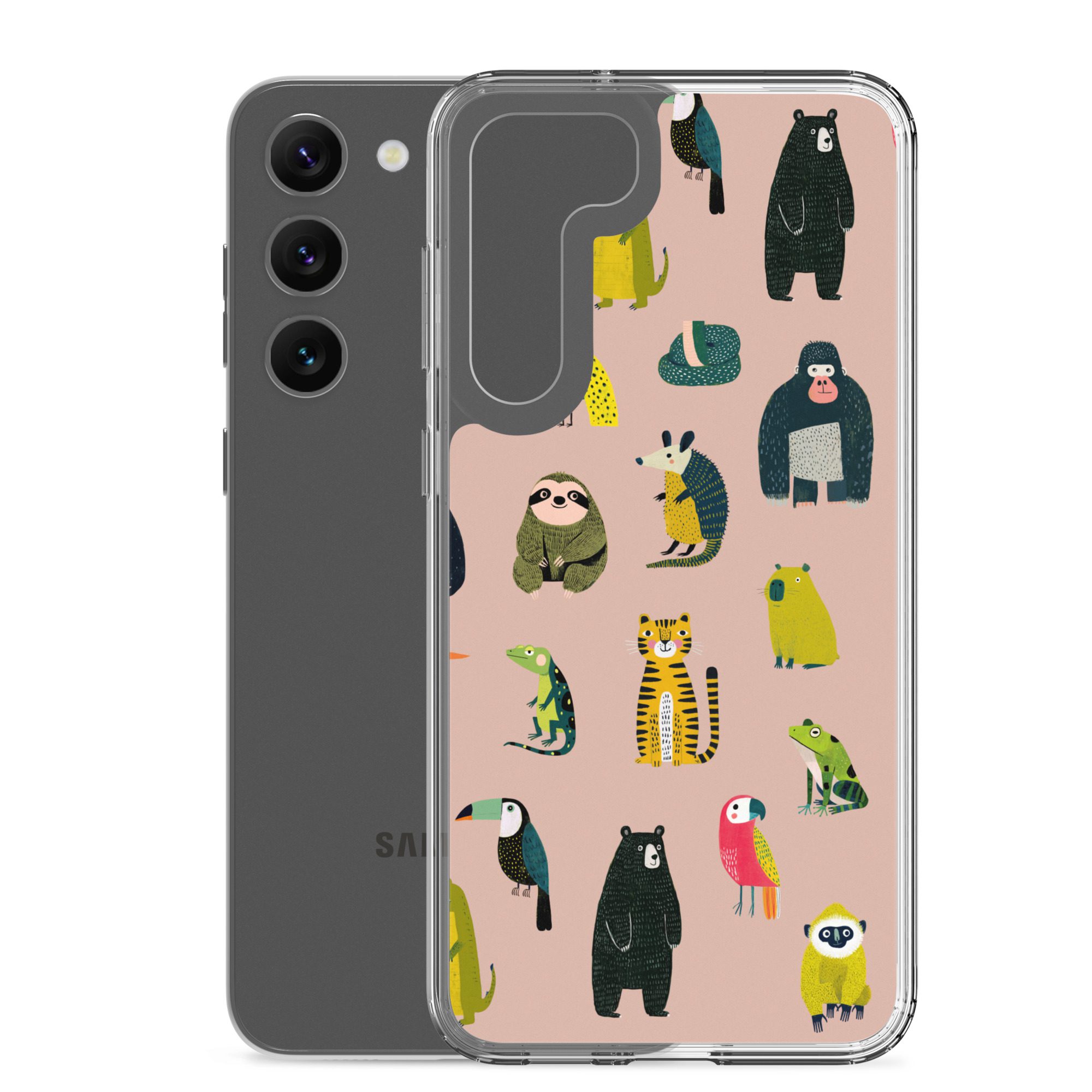 Jungle Animals Pattern Clear Case for Samsung® - Image 26