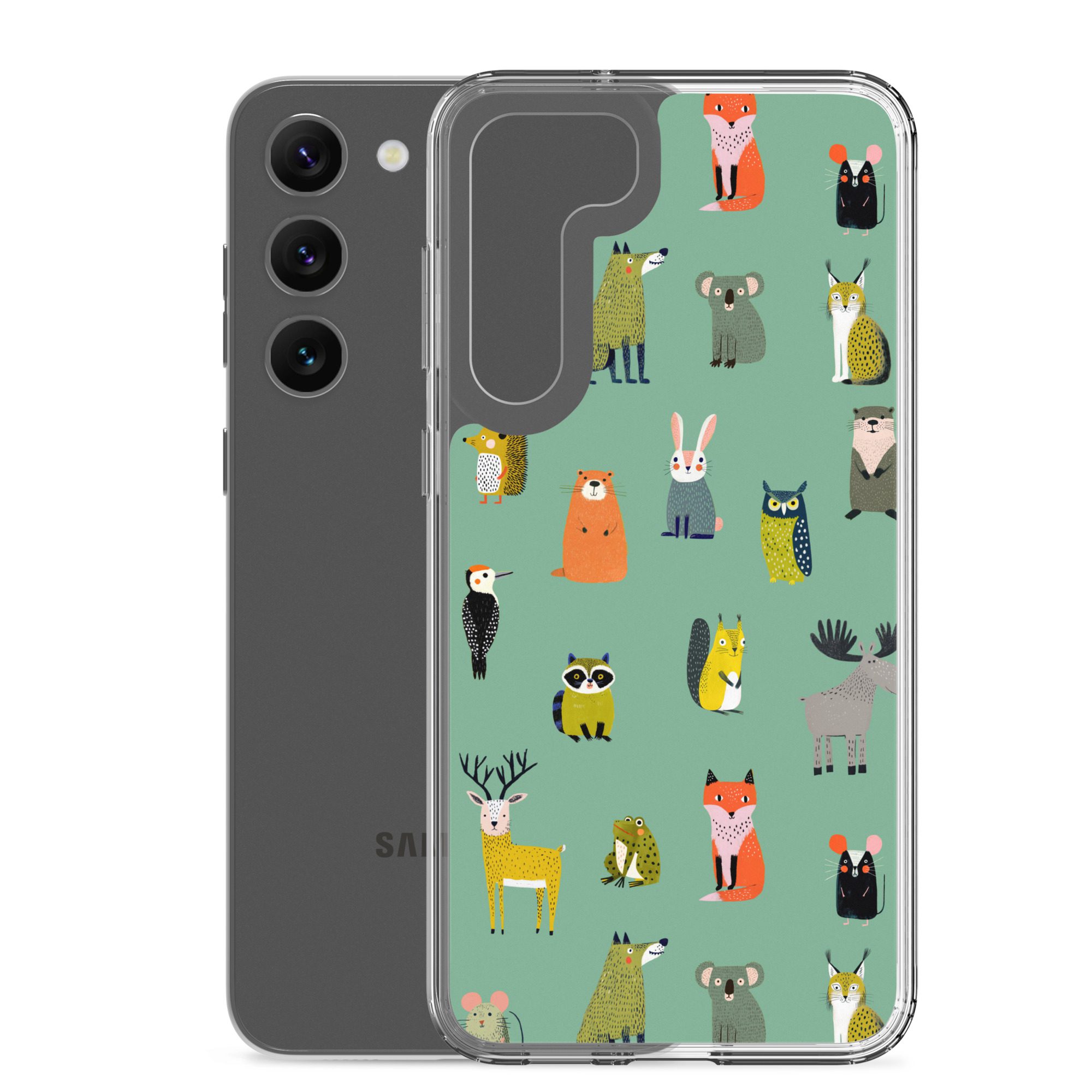 Forest Animals Pattern Clear Case for Samsung® - Image 26