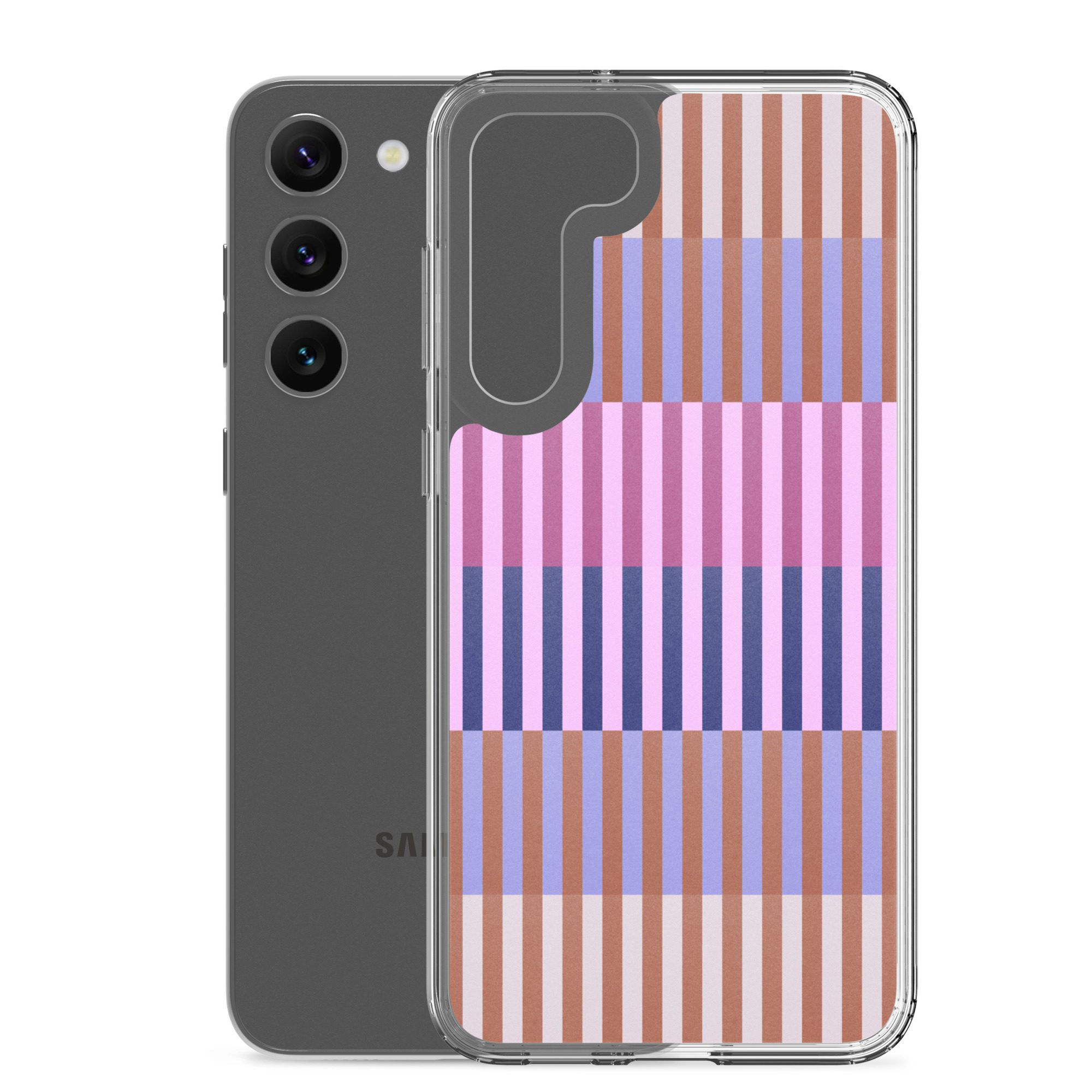 Purple Geo Lines Clear Case for Samsung® - Image 26