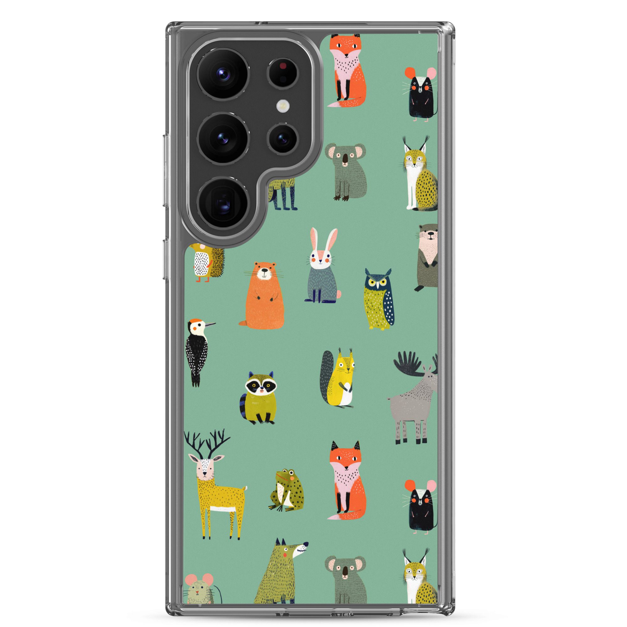 Forest Animals Pattern Clear Case for Samsung® - Image 27