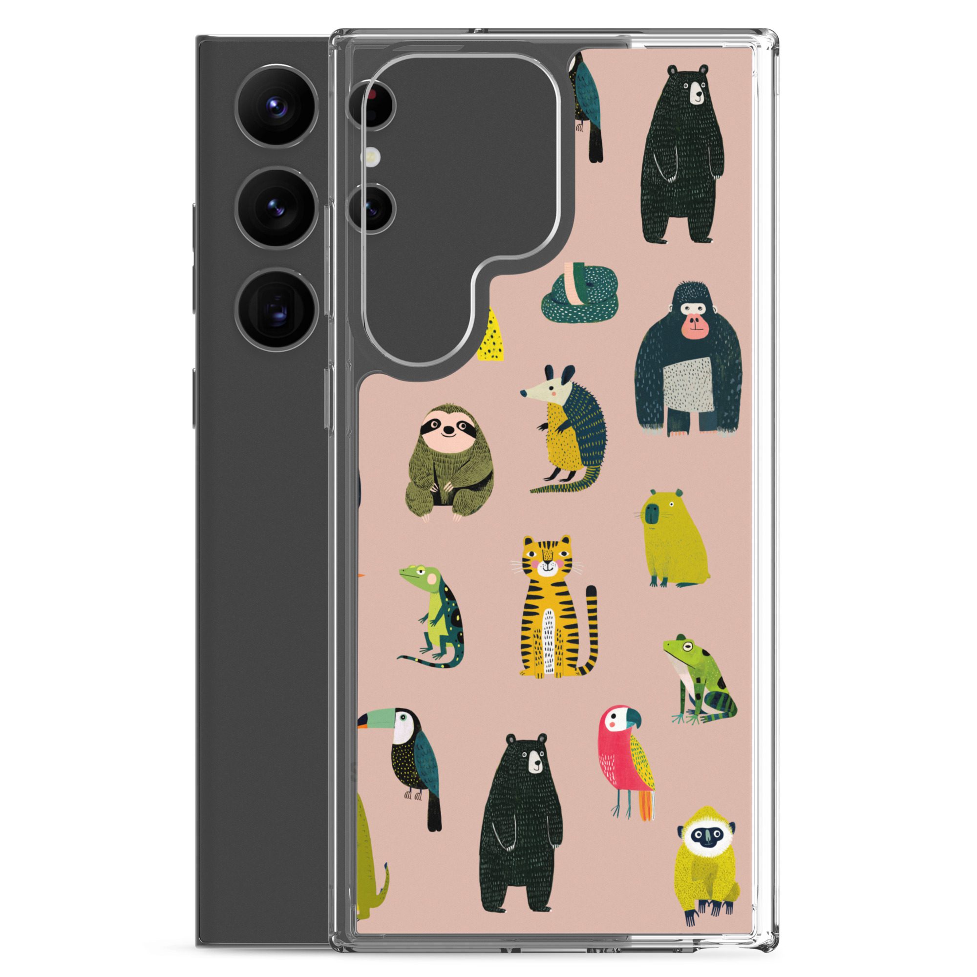 Jungle Animals Pattern Clear Case for Samsung® - Image 28