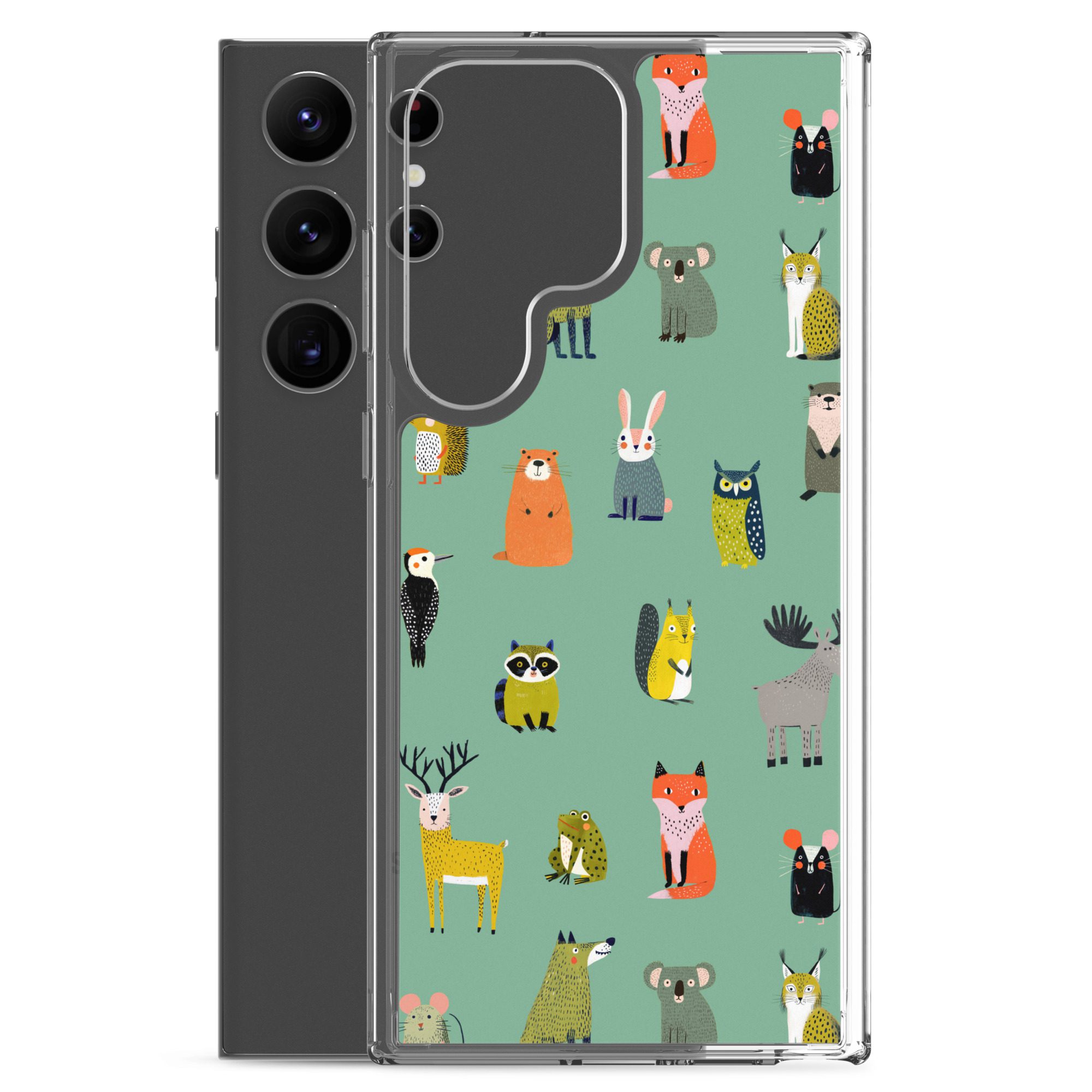 Forest Animals Pattern Clear Case for Samsung® - Image 28