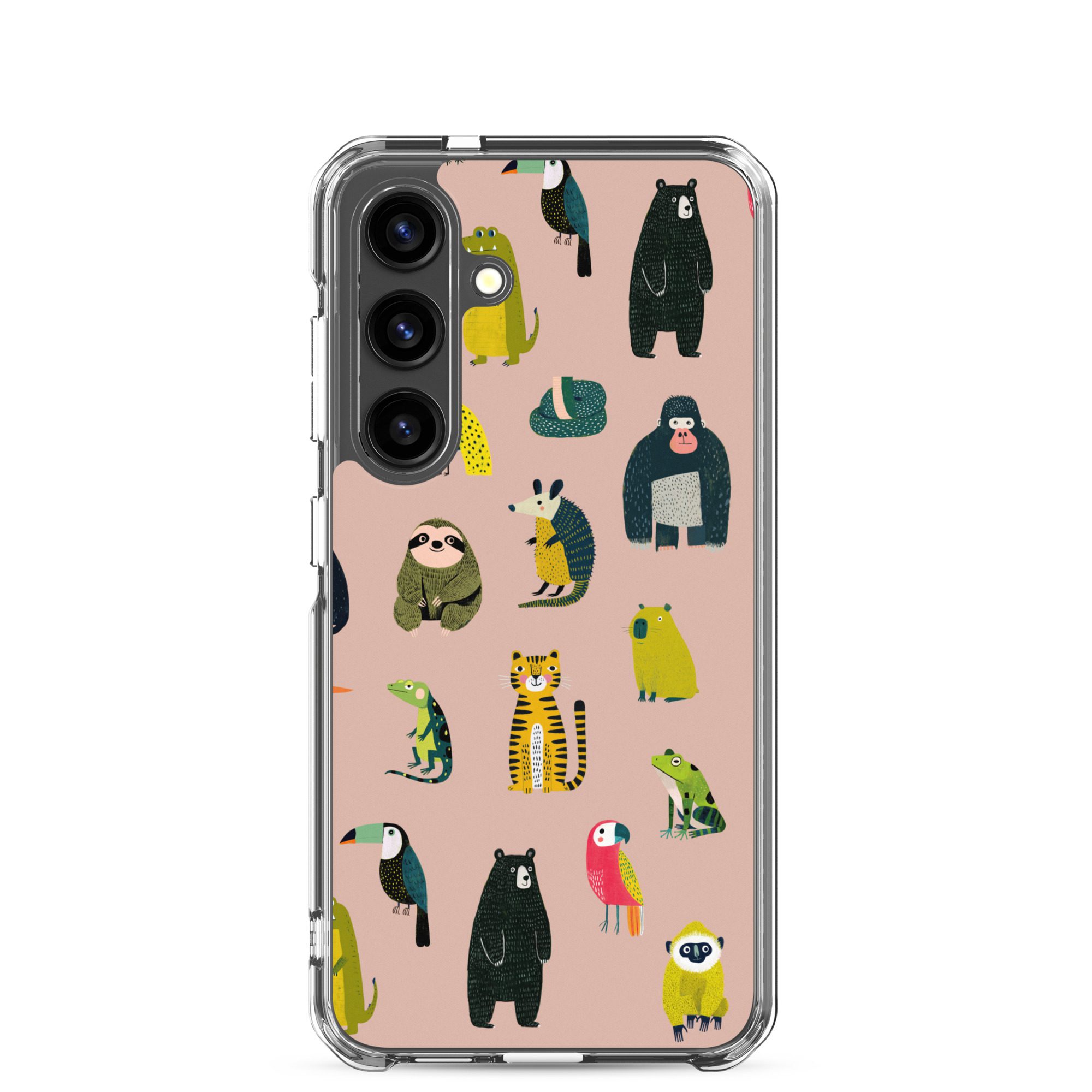 Jungle Animals Pattern Clear Case for Samsung® - Image 35