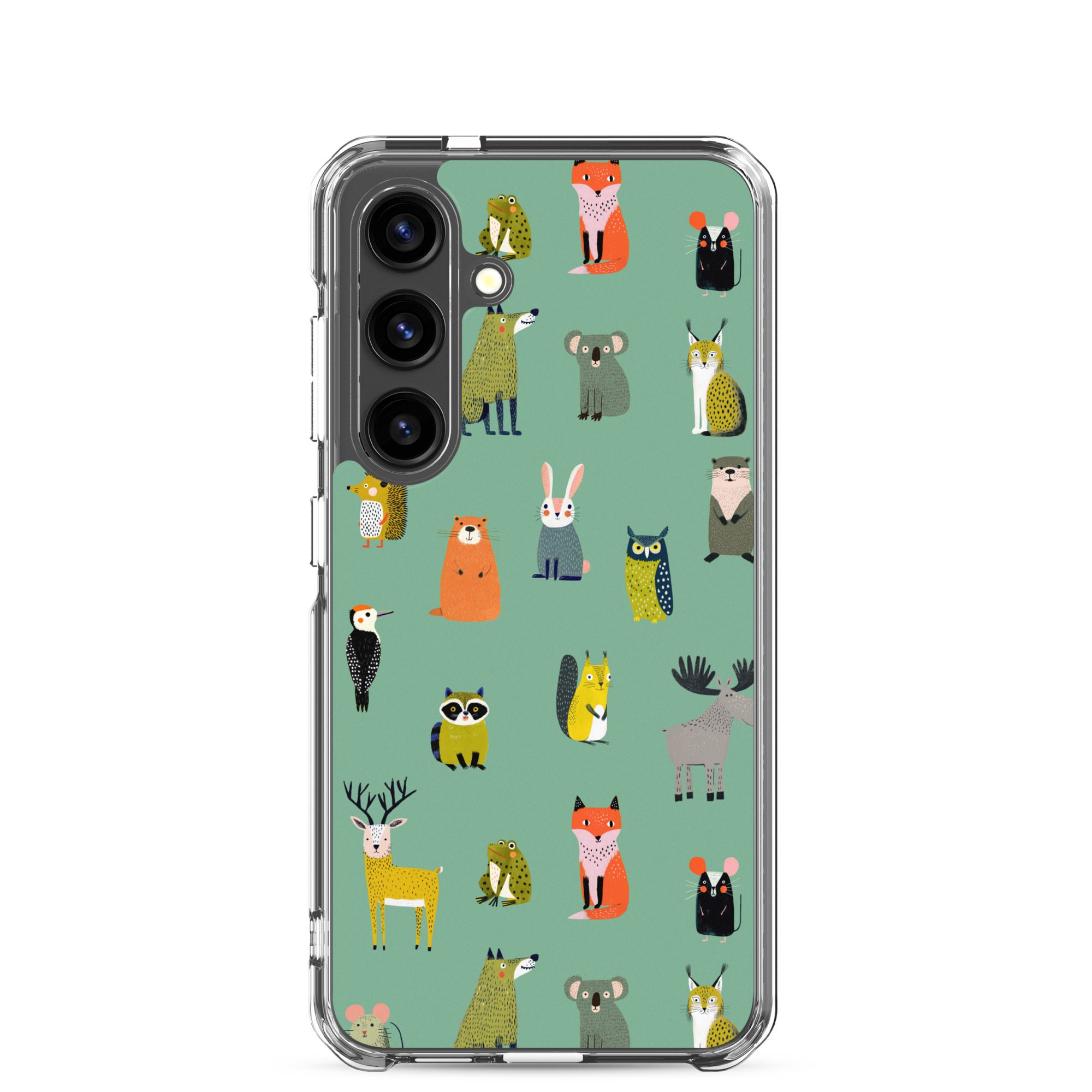 Forest Animals Pattern Clear Case for Samsung® - Image 35