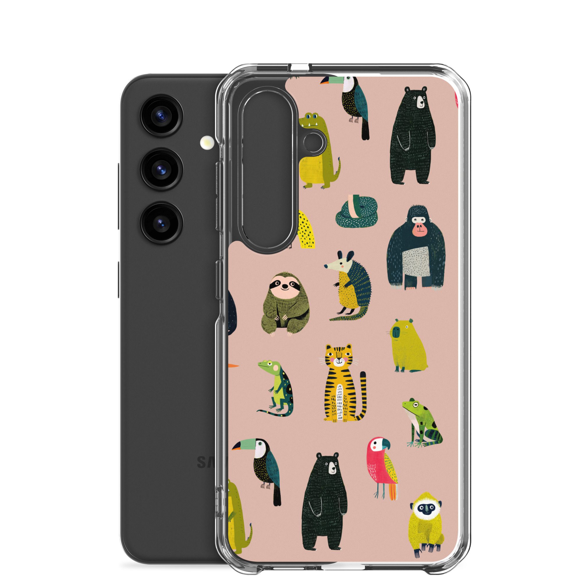 Jungle Animals Pattern Clear Case for Samsung® - Image 36