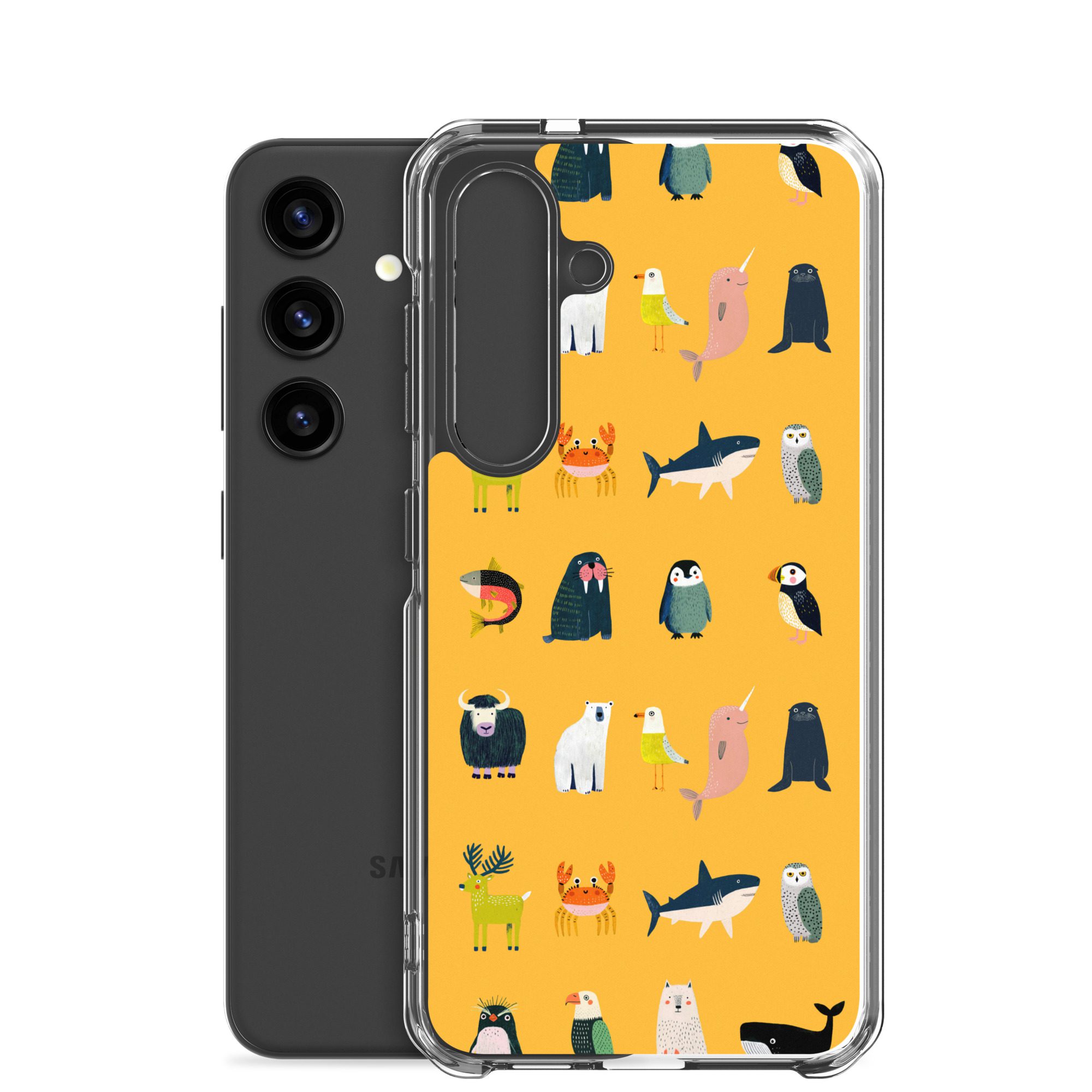 Arctic Animals Pattern Clear Case for Samsung® - Image 36