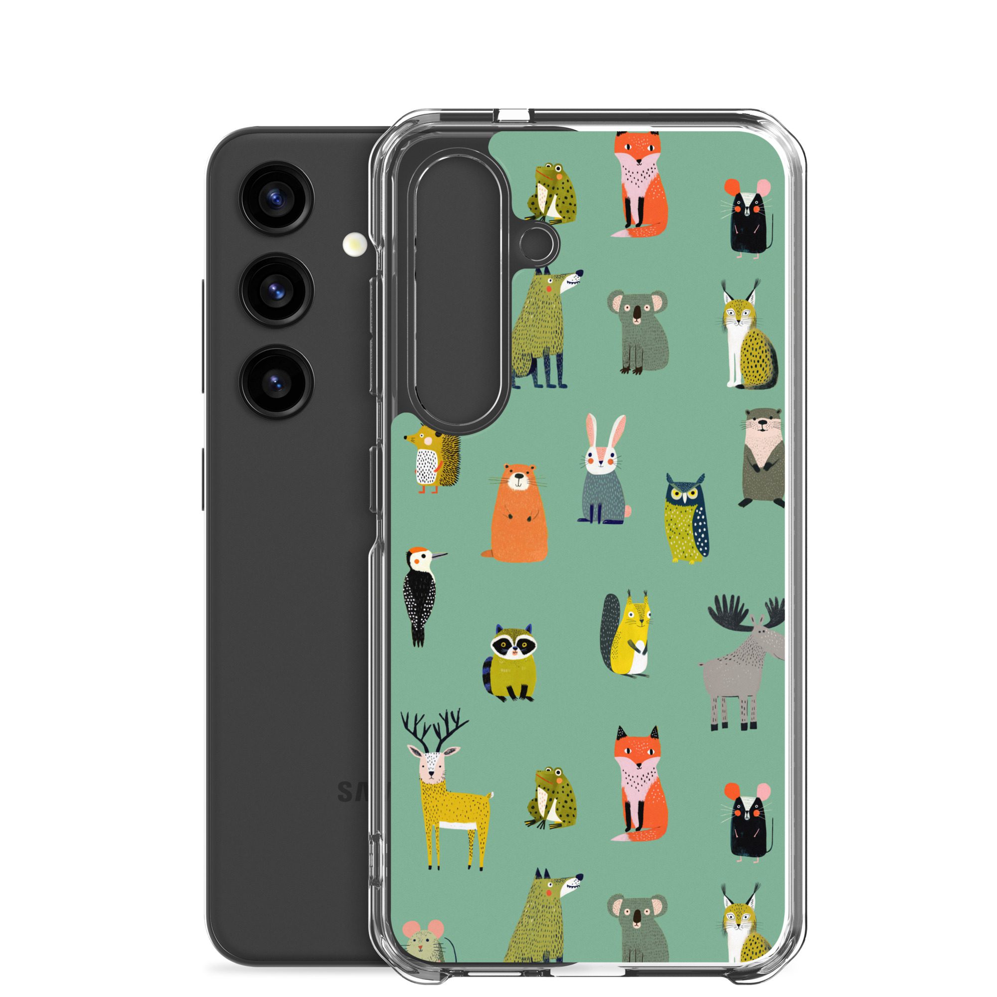 Forest Animals Pattern Clear Case for Samsung® - Image 36