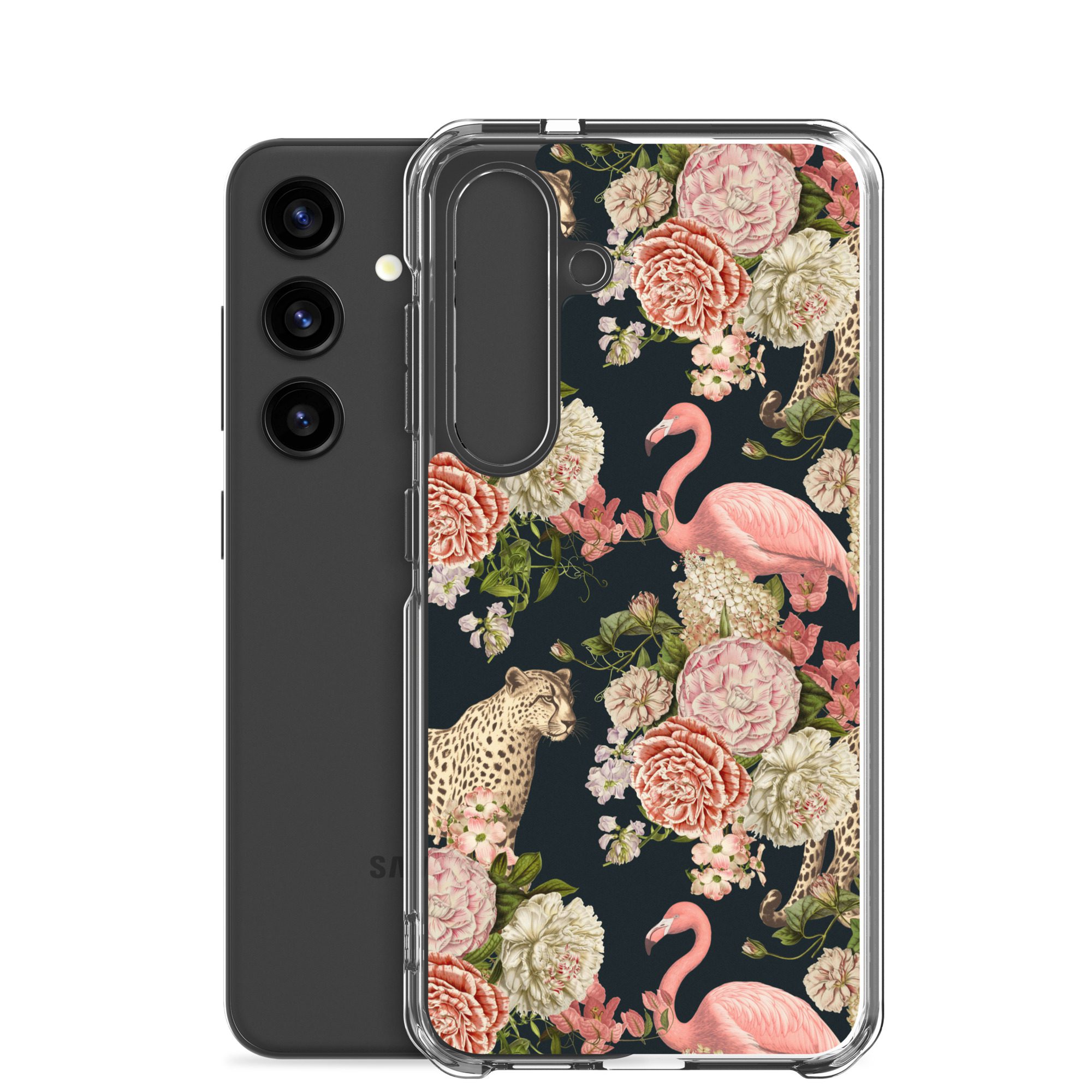 Floral Flamingos Clear Case for Samsung® - Image 36