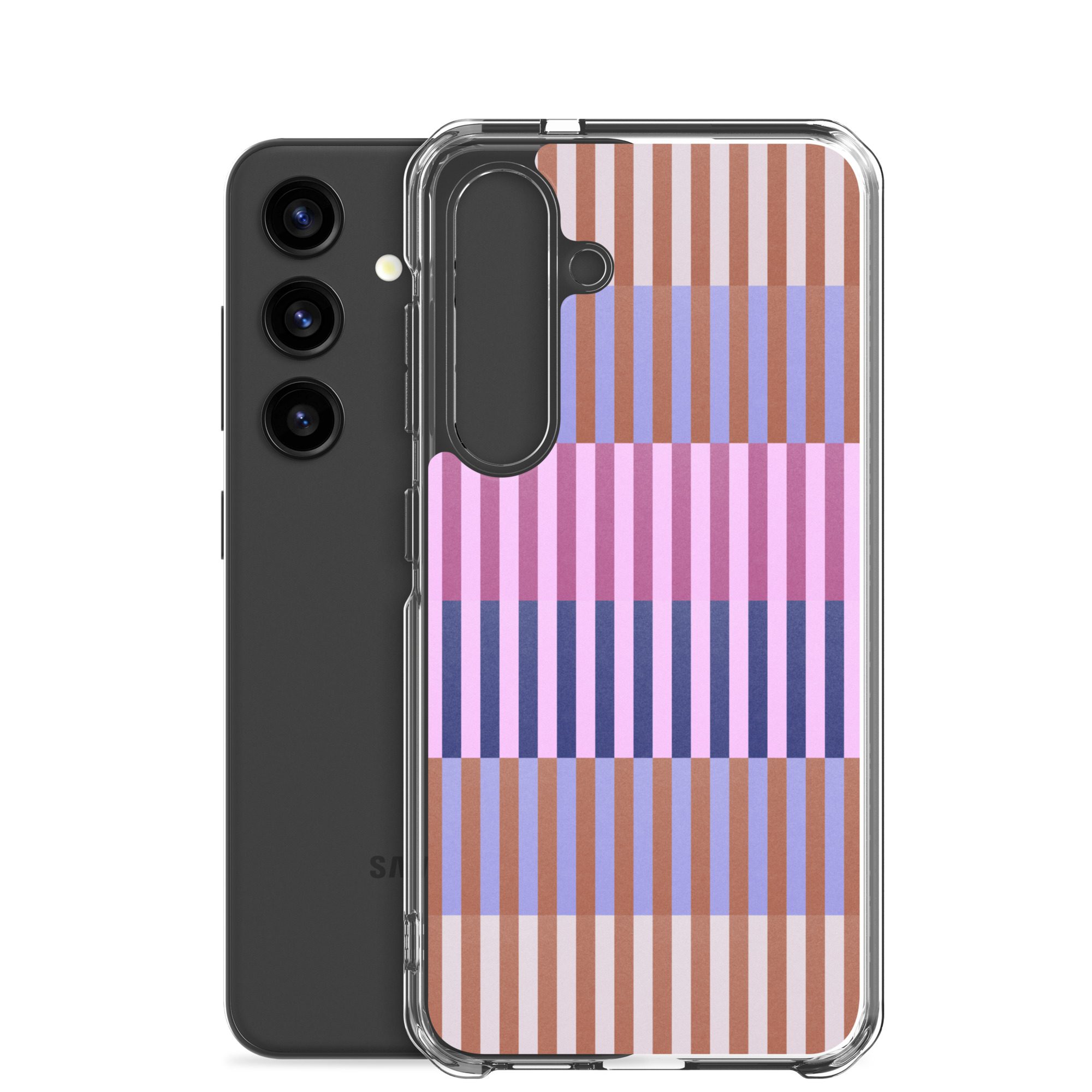 Purple Geo Lines Clear Case for Samsung® - Image 36