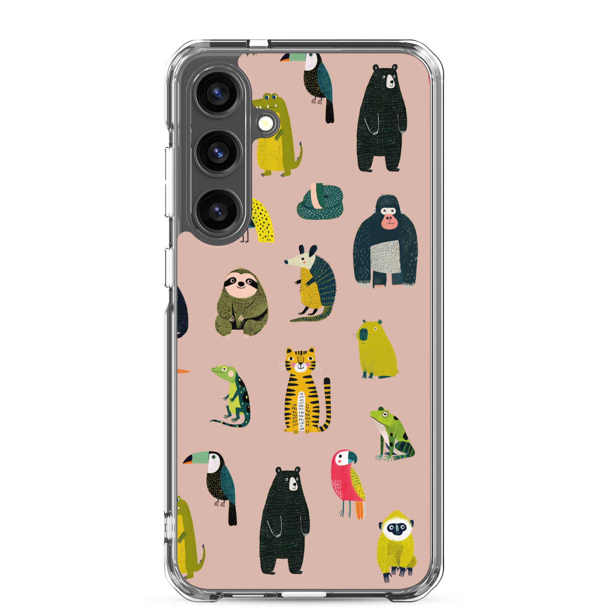 Jungle Animals Pattern Clear Case for Samsung® - Image 31