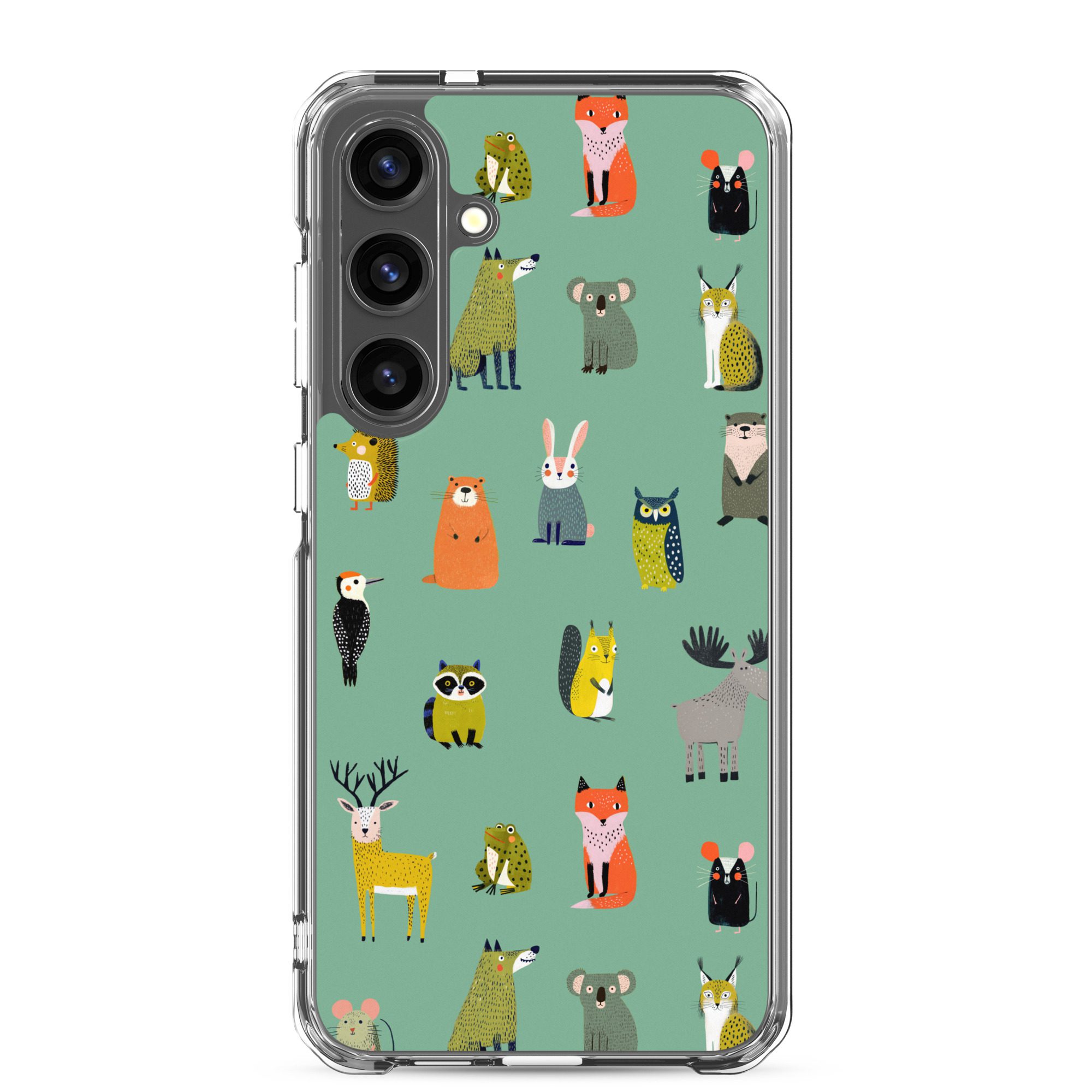 Forest Animals Pattern Clear Case for Samsung® - Image 31