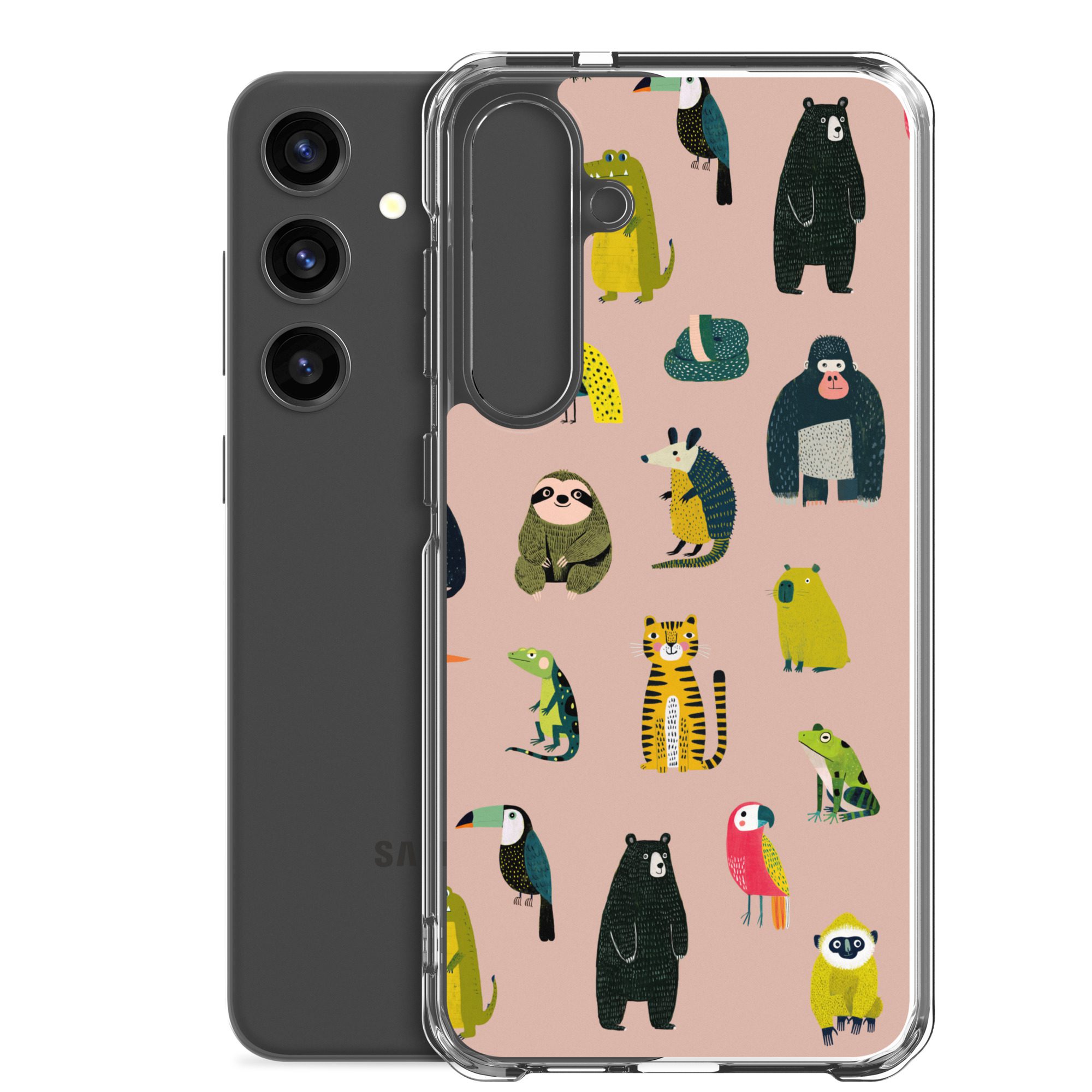 Jungle Animals Pattern Clear Case for Samsung® - Image 32