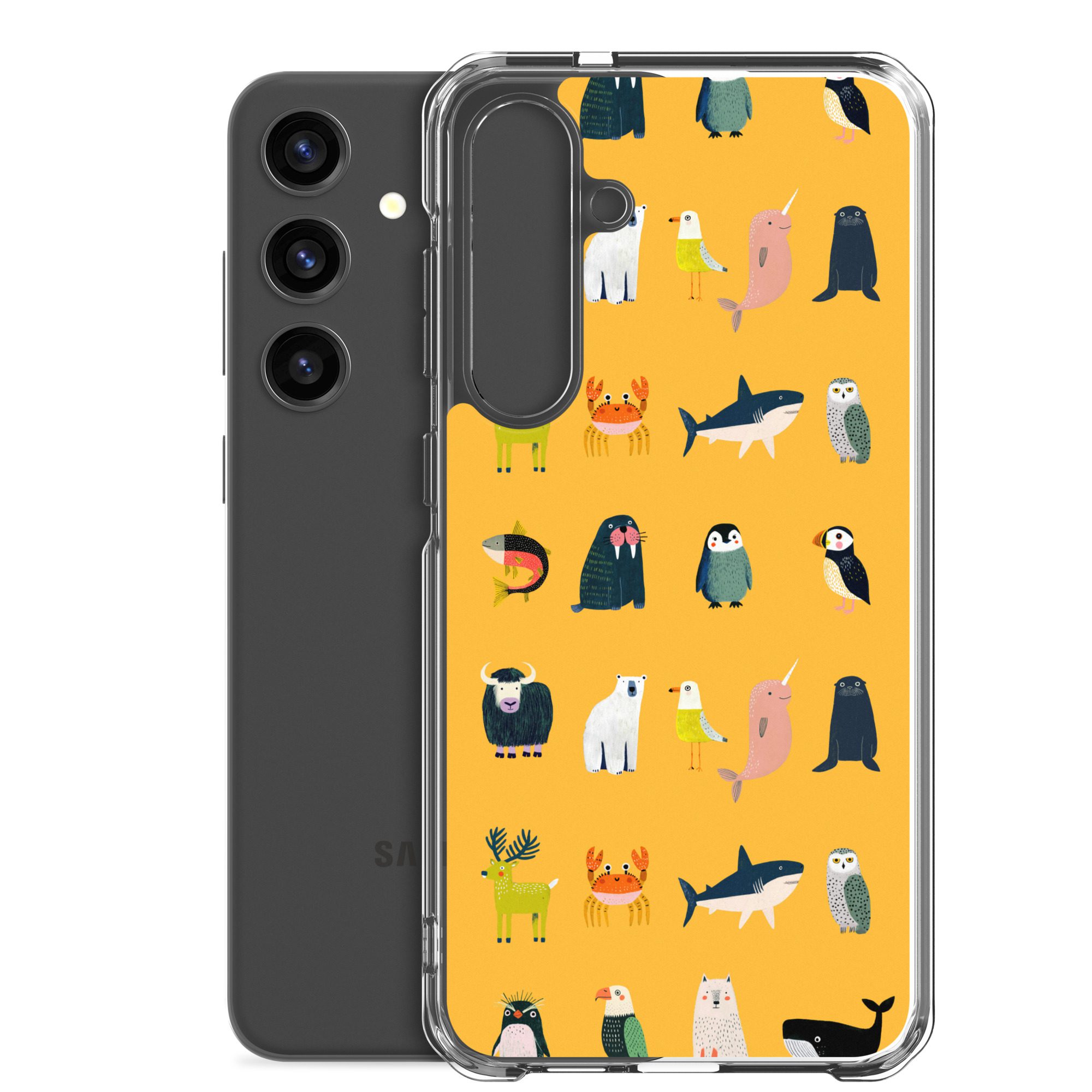 Arctic Animals Pattern Clear Case for Samsung® - Image 32