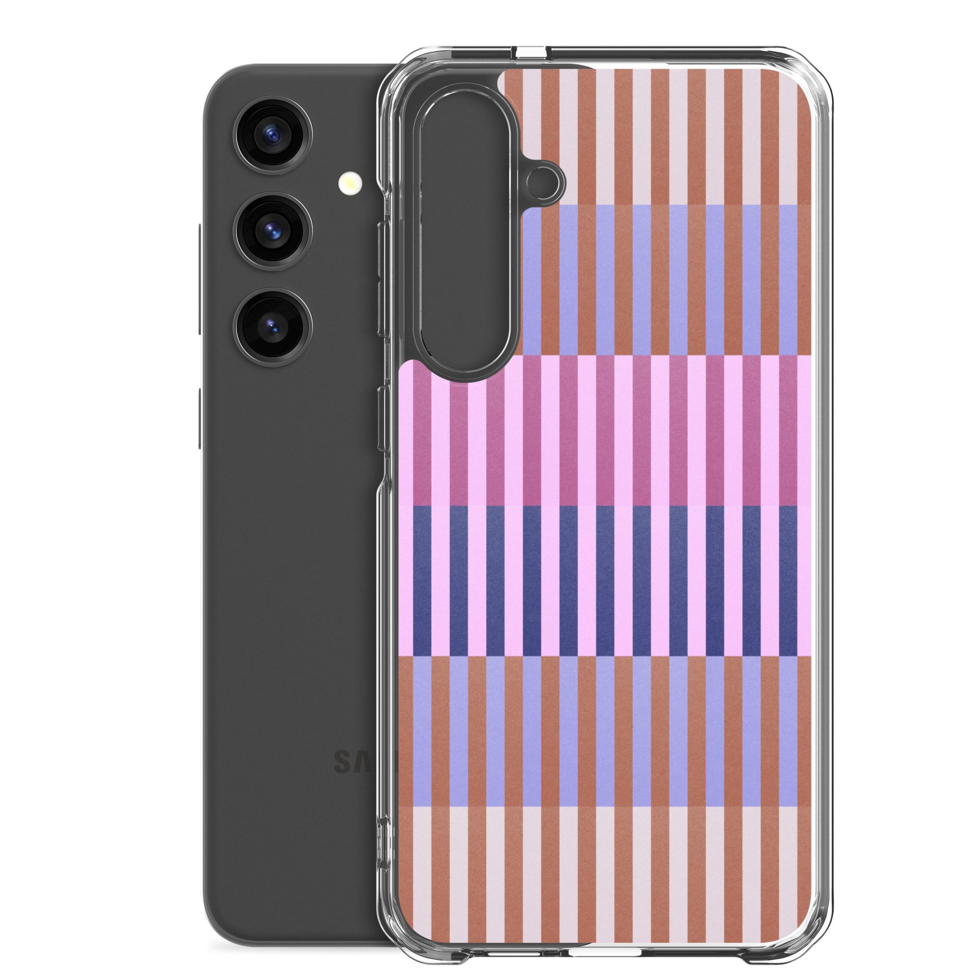 Purple Geo Lines Clear Case for Samsung® - Image 32