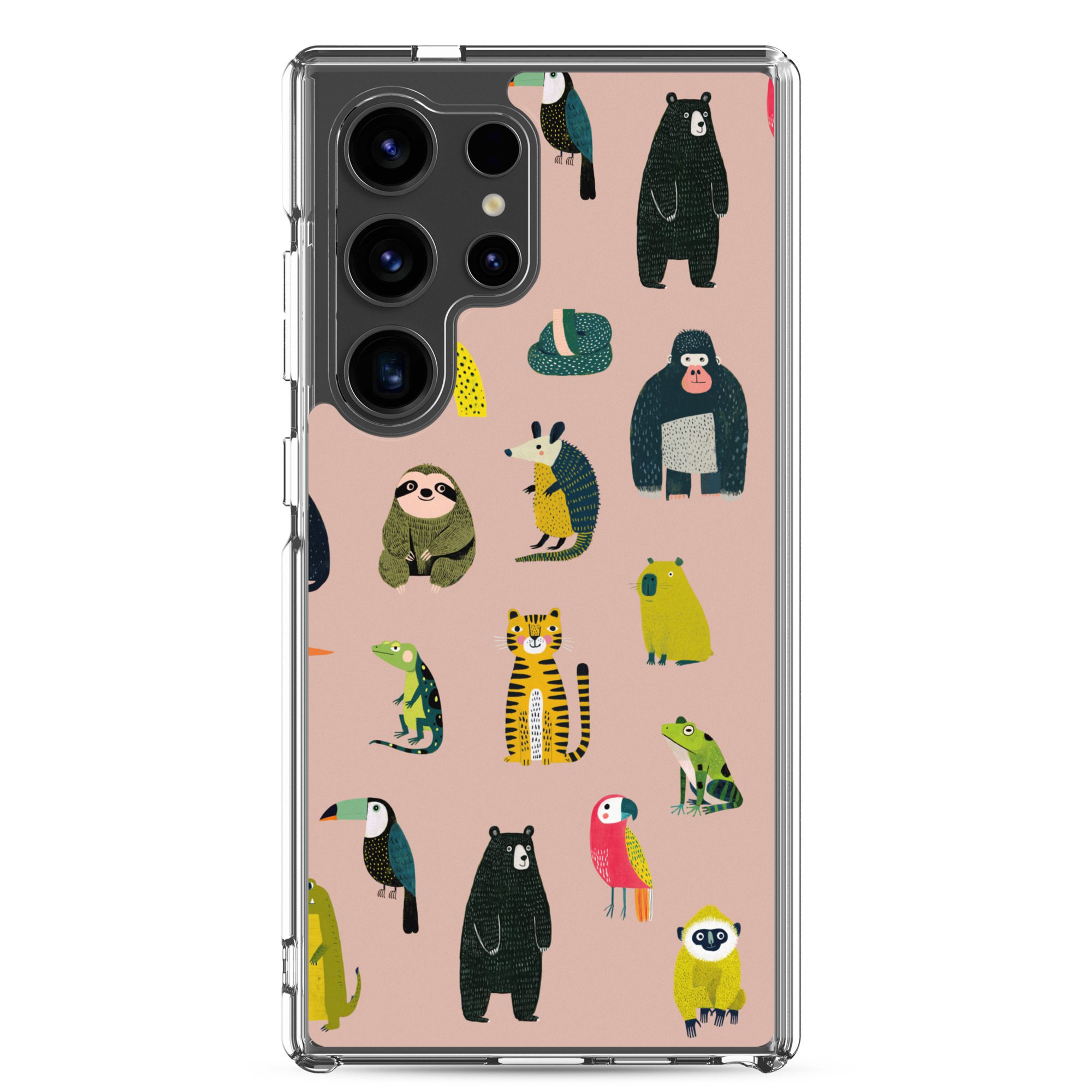 Jungle Animals Pattern Clear Case for Samsung® - Image 33