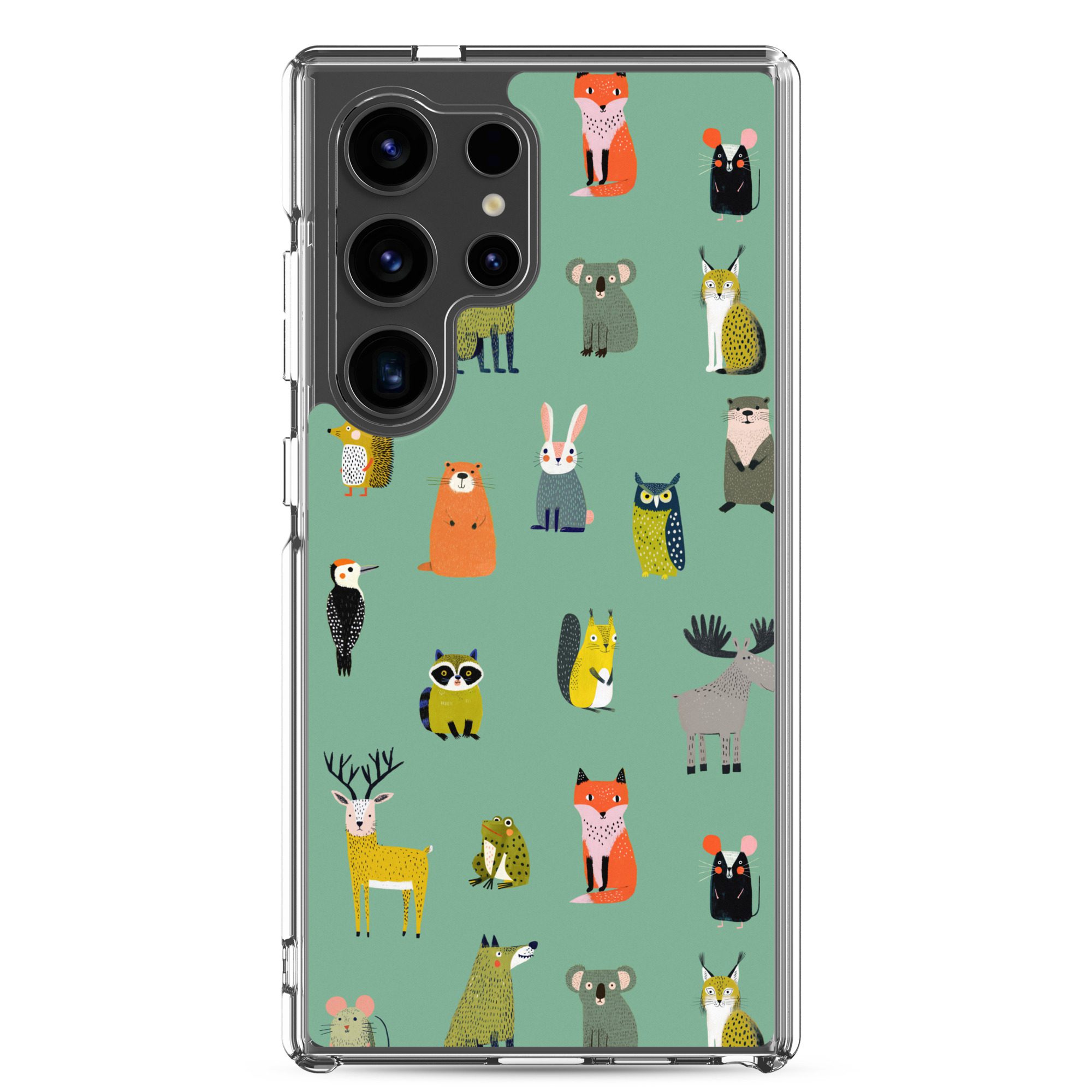 Forest Animals Pattern Clear Case for Samsung® - Image 33