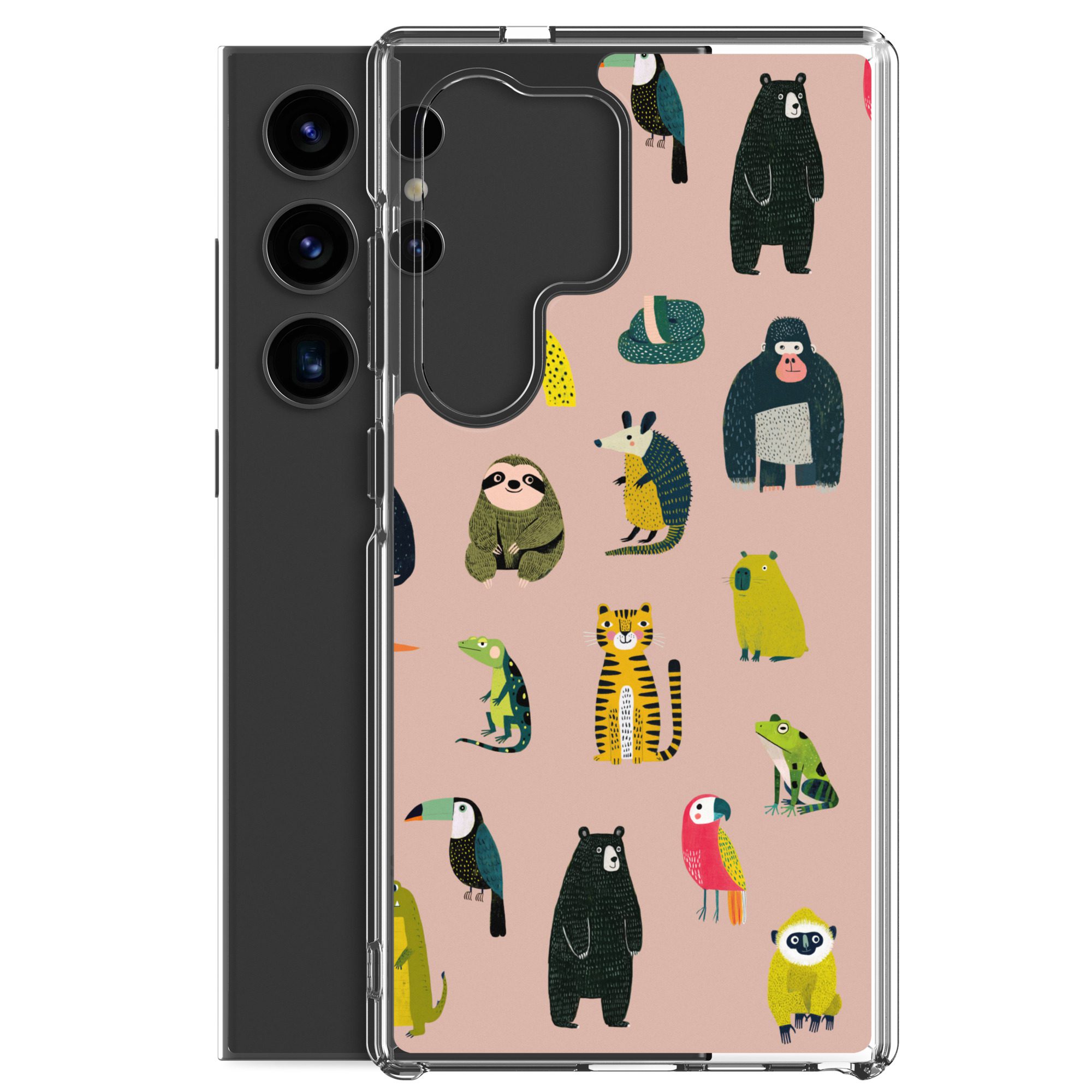 Jungle Animals Pattern Clear Case for Samsung® - Image 34