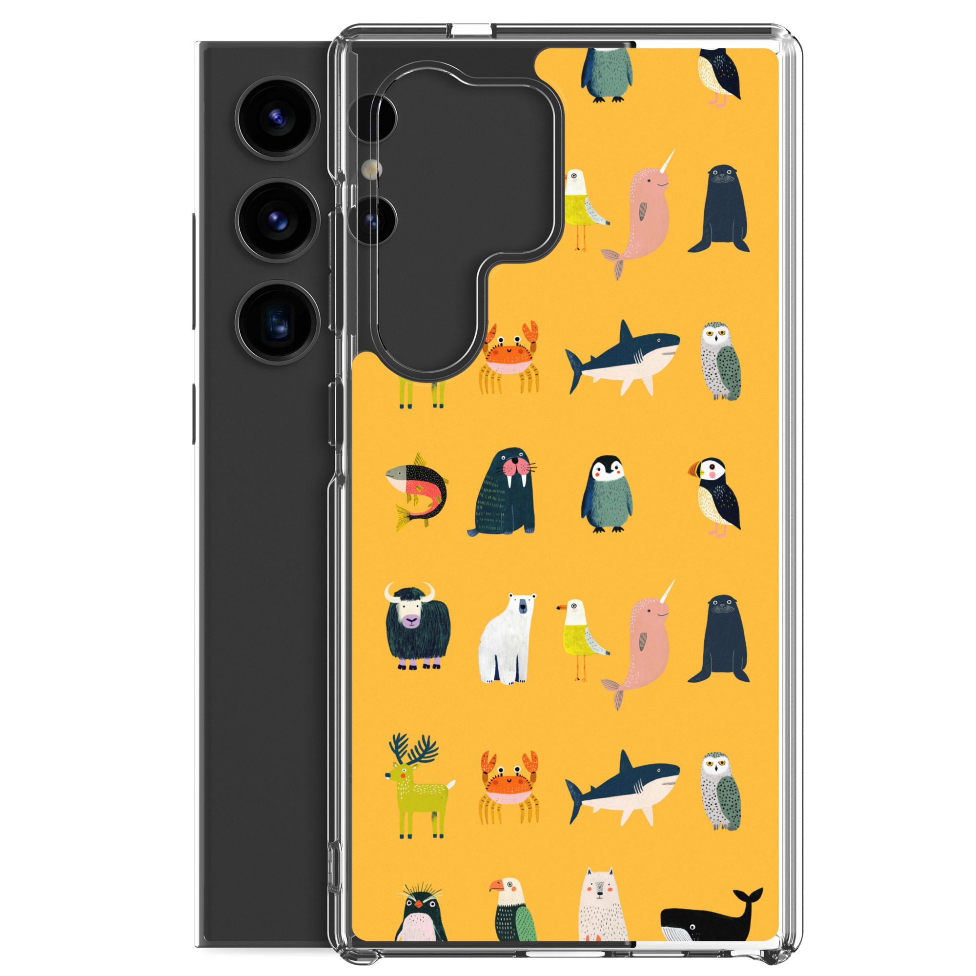 Arctic Animals Pattern Clear Case for Samsung® - Image 34