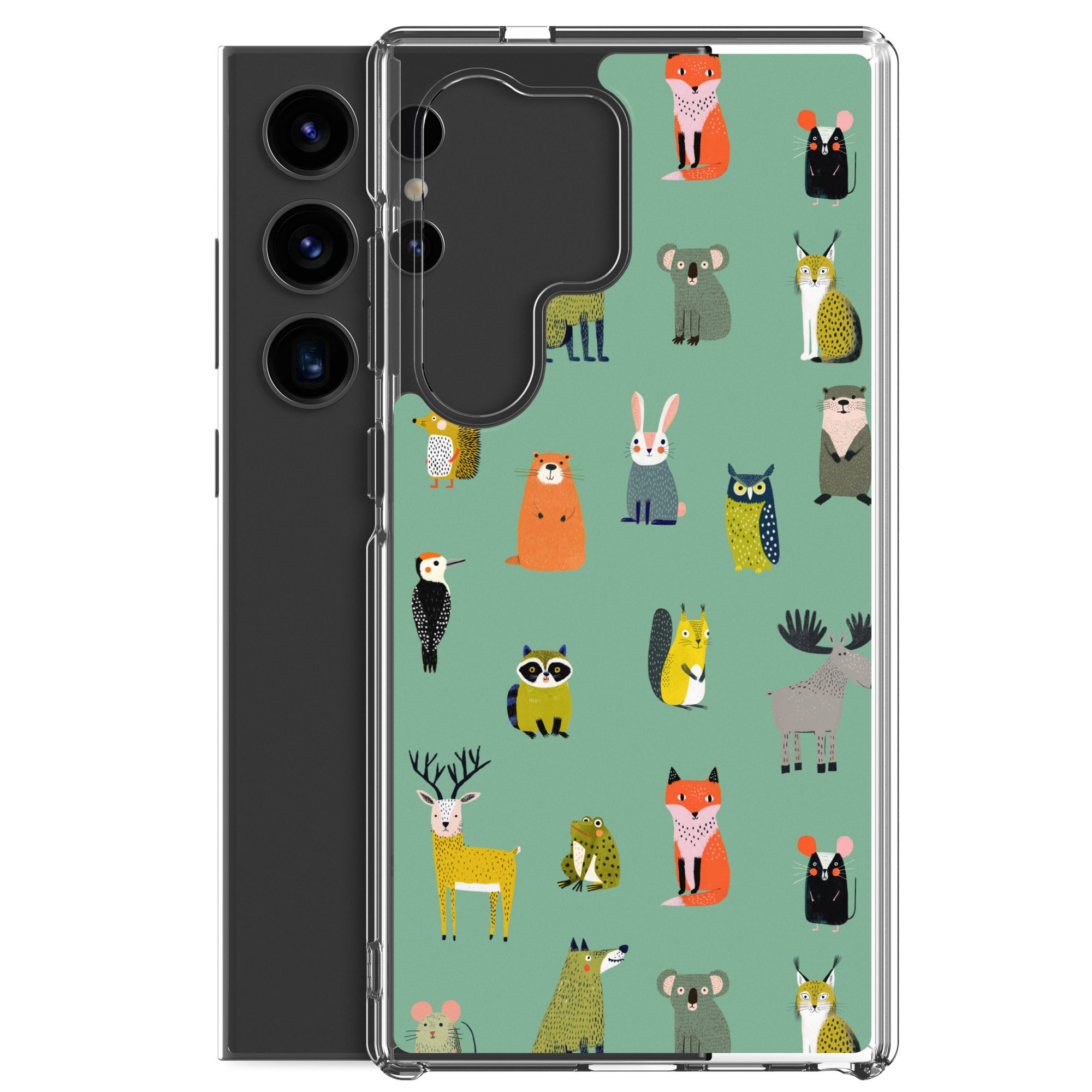 Forest Animals Pattern Clear Case for Samsung® - Image 34