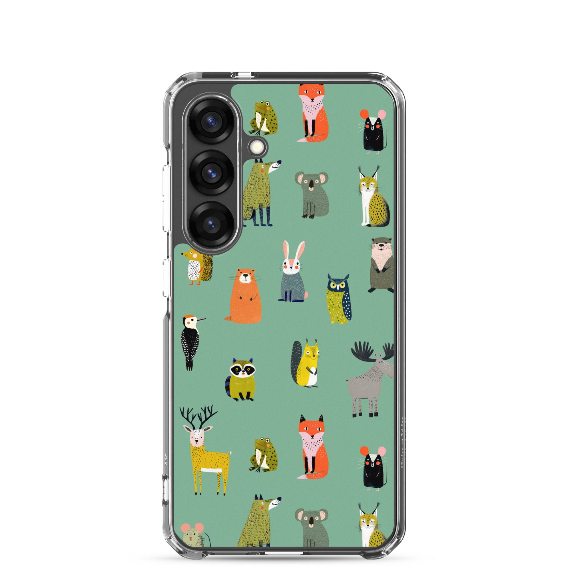 Forest Animals Pattern Clear Case for Samsung® - Image 23