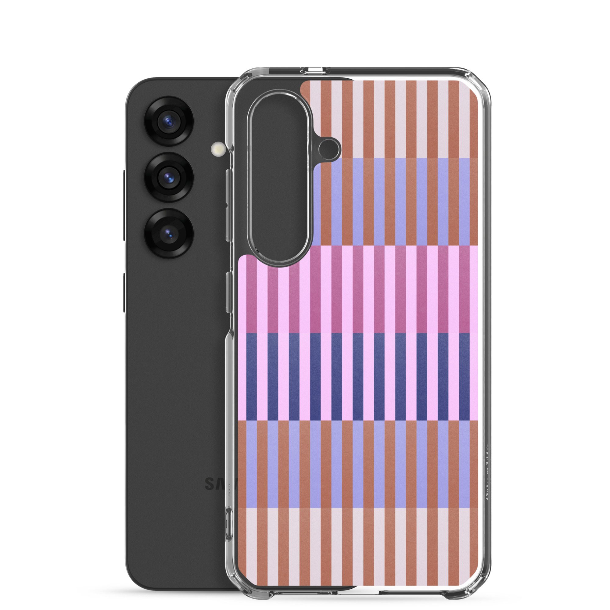 Purple Geo Lines Clear Case for Samsung® - Image 24