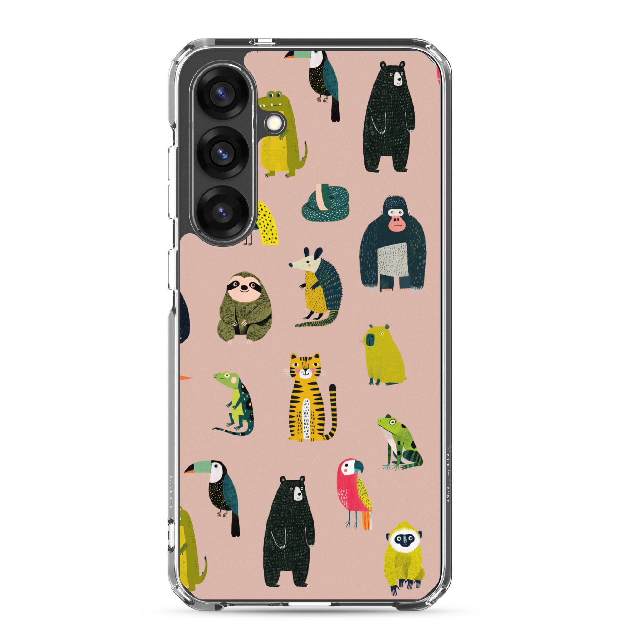 Jungle Animals Pattern Clear Case for Samsung® - Image 19
