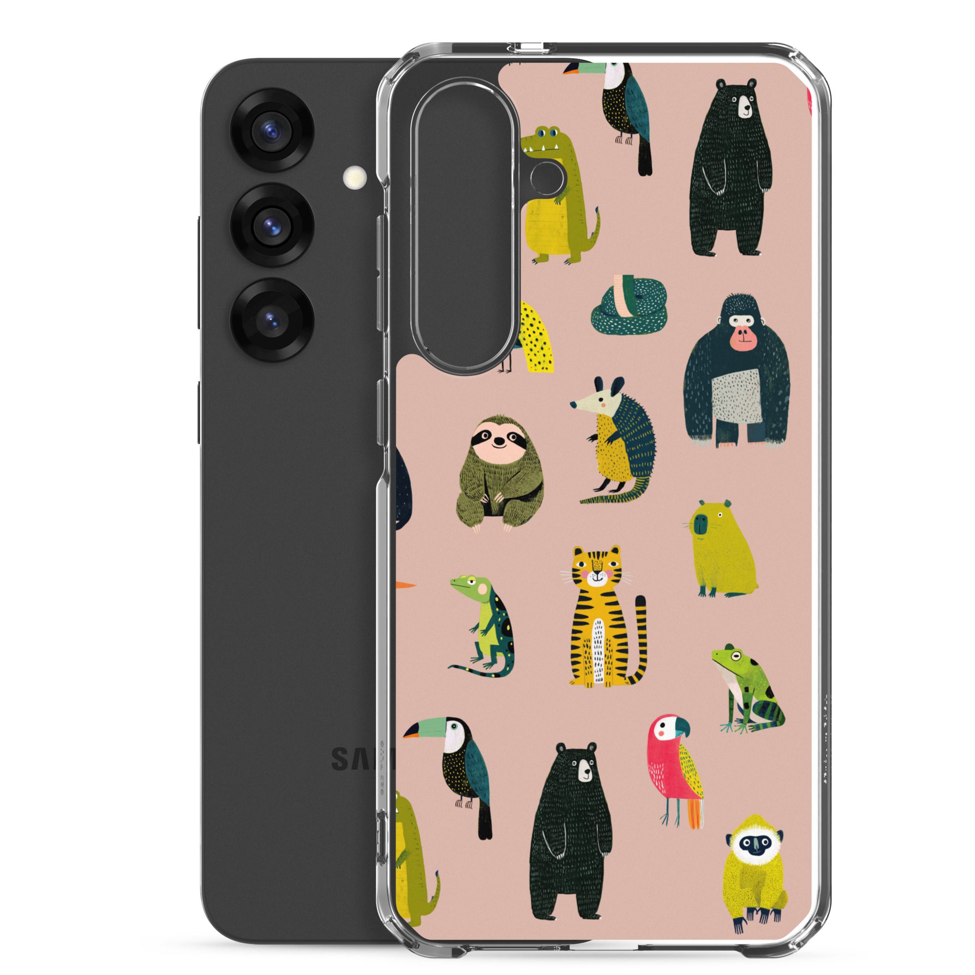 Jungle Animals Pattern Clear Case for Samsung® - Image 20