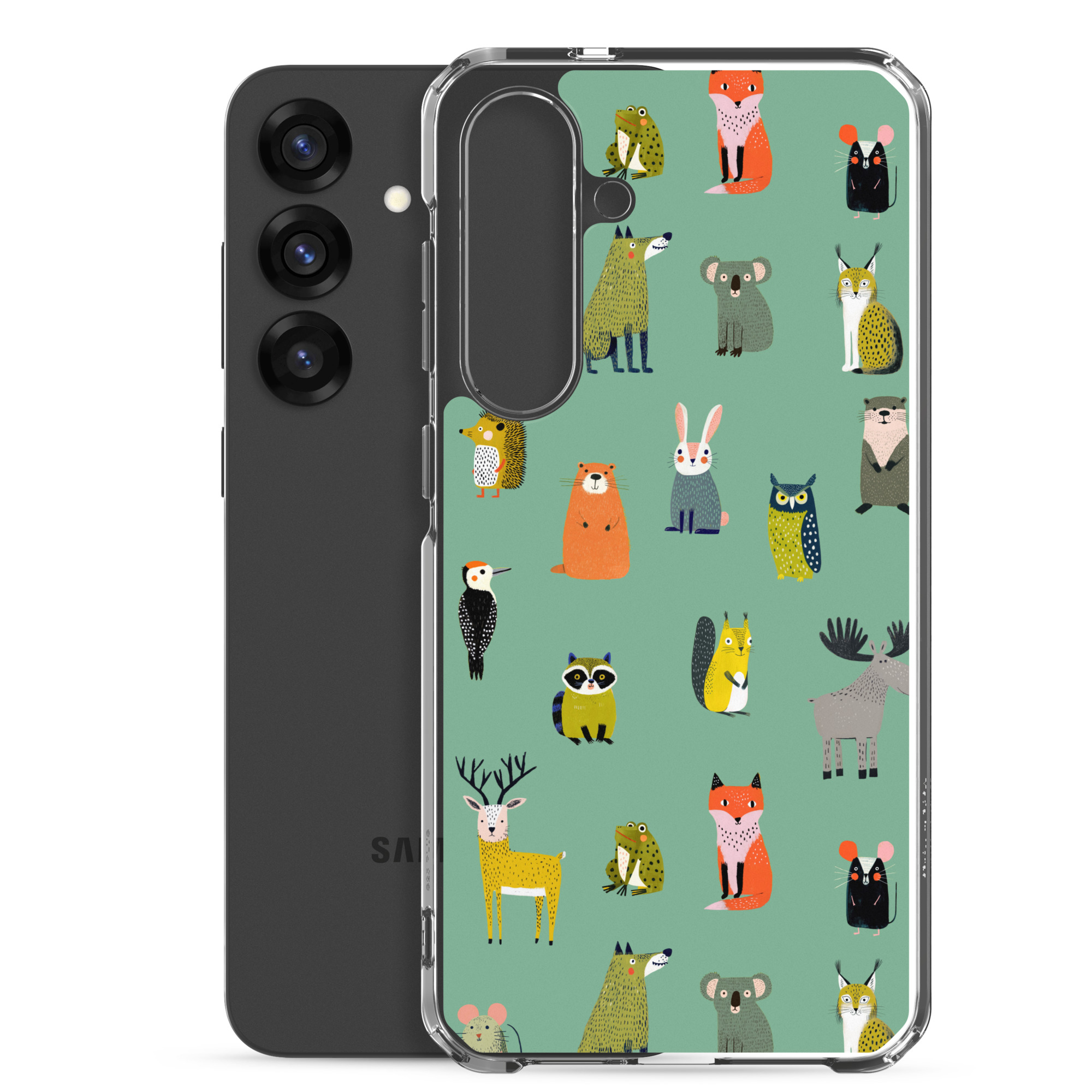 Forest Animals Pattern Clear Case for Samsung® - Image 20