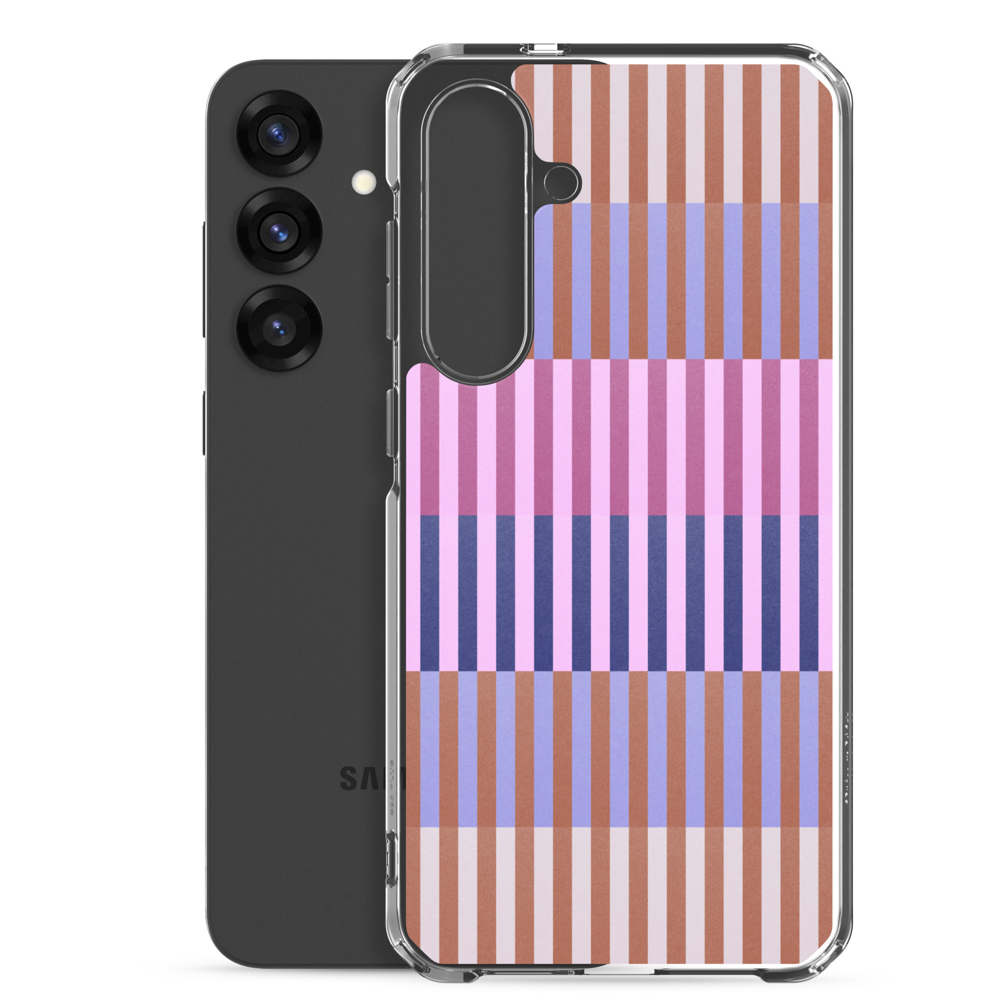 Purple Geo Lines Clear Case for Samsung® - Image 20