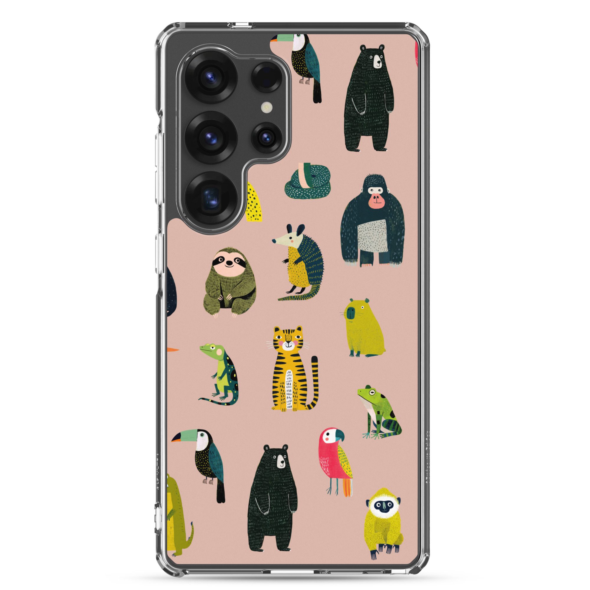 Jungle Animals Pattern Clear Case for Samsung® - Image 21