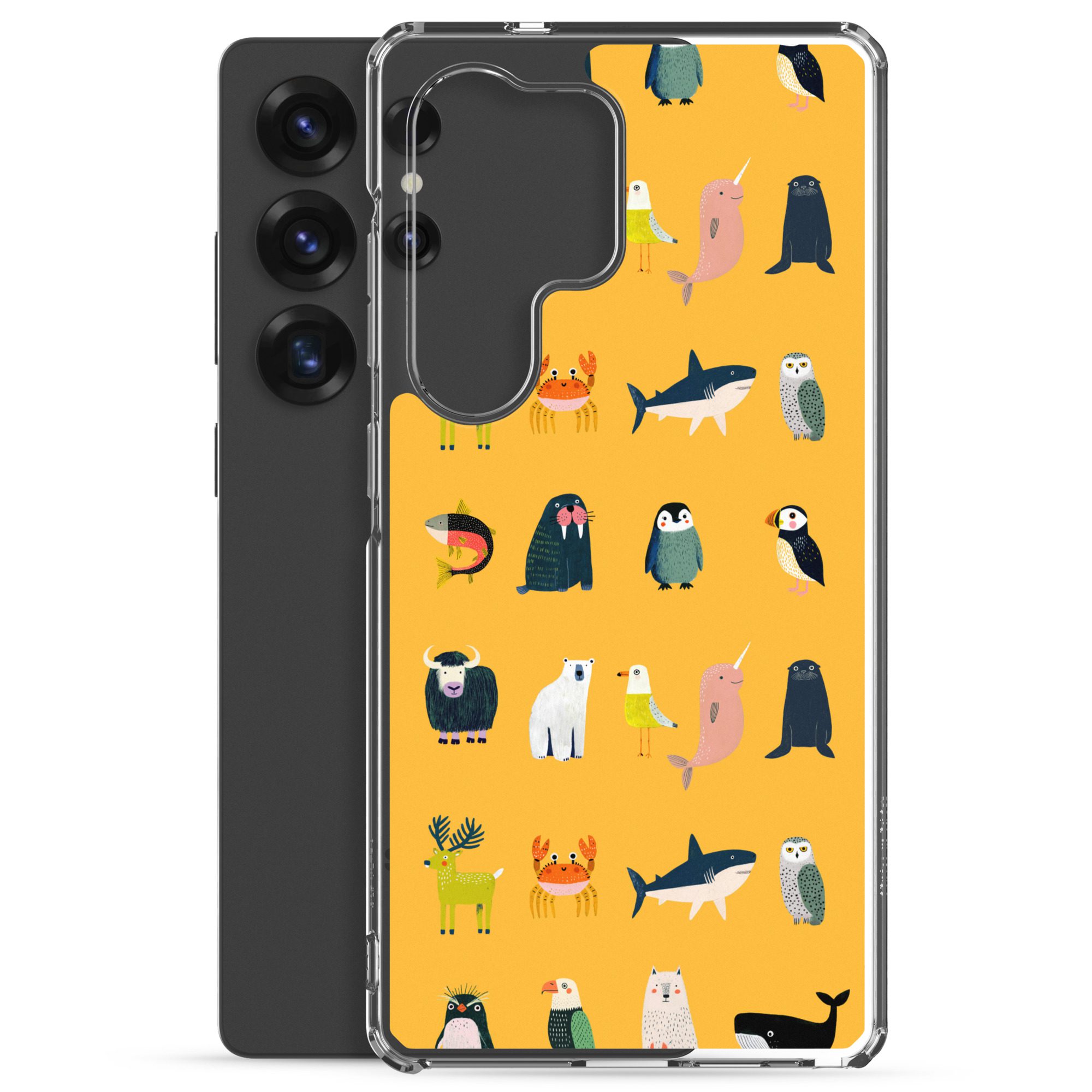 Arctic Animals Pattern Clear Case for Samsung® - Image 22