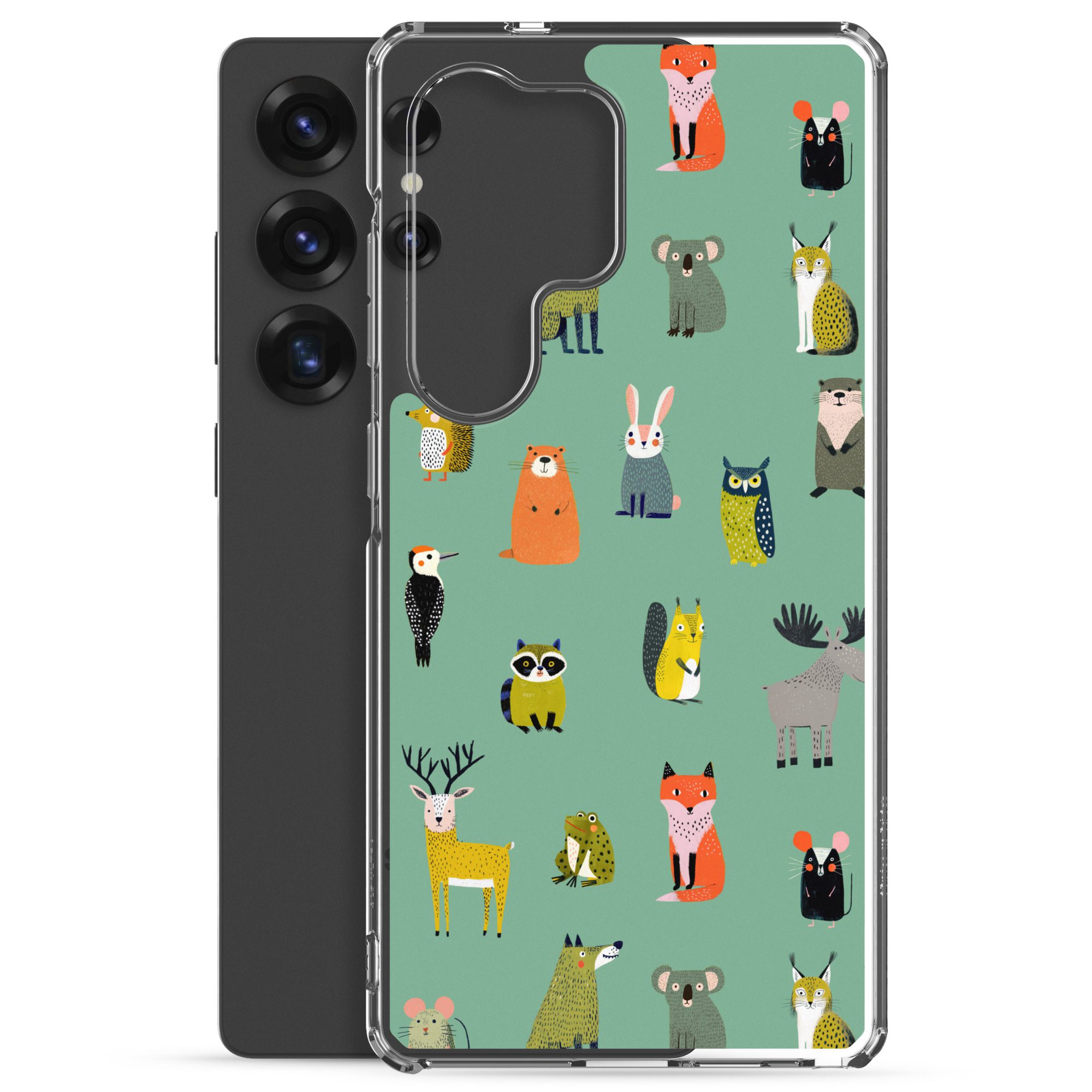 Forest Animals Pattern Clear Case for Samsung® - Image 22
