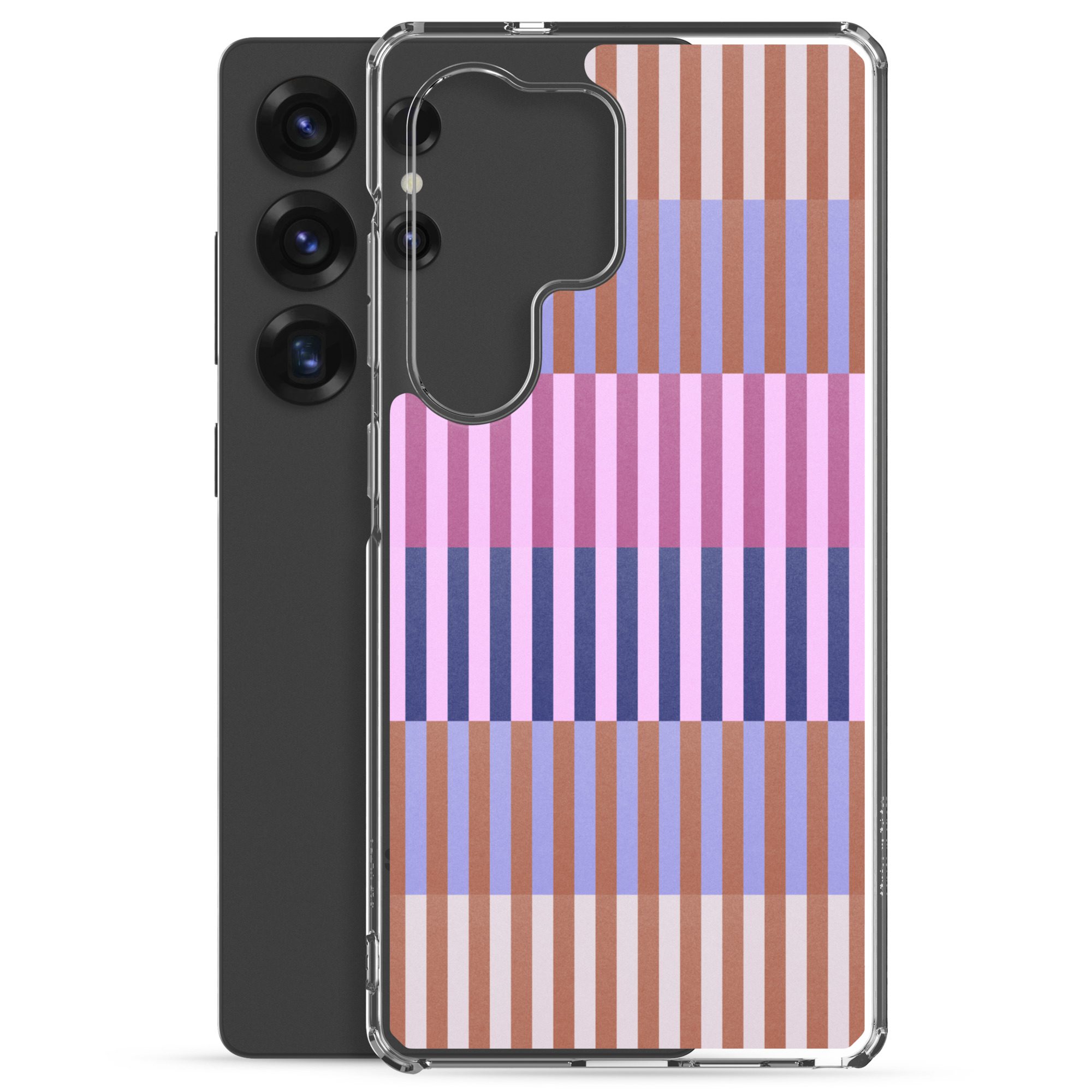 Purple Geo Lines Clear Case for Samsung® - Image 22