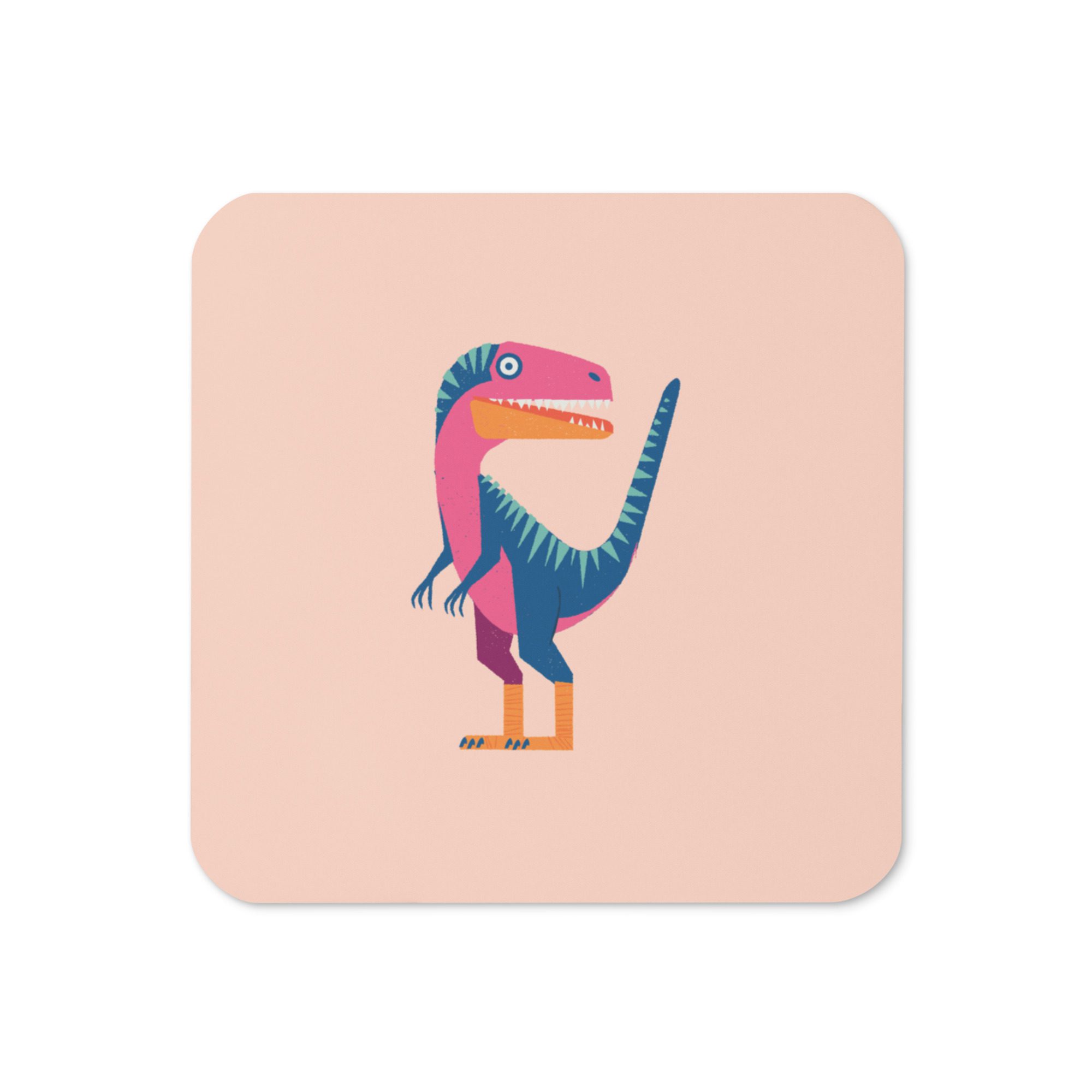 Dinosaur Raptor Cork-back coaster