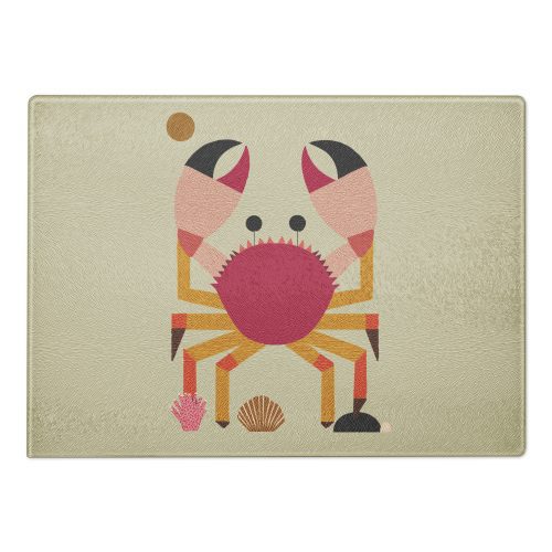 Crab glass cutting board