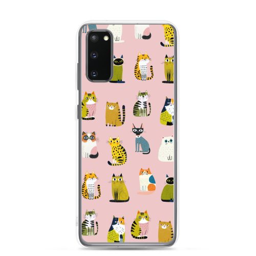 Cute Cats Pattern Clear Case for Samsung