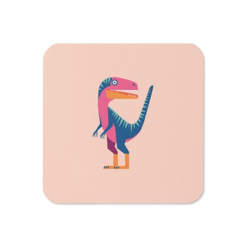 Dinosaur Raptor Cork-back coaster