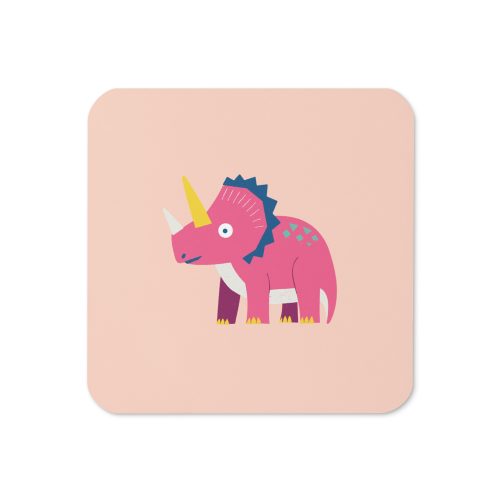 Dinosaur Triceratops Cork-back coaster