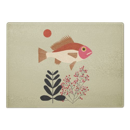 Fish glass cutting board