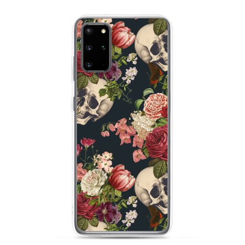 Floral Skulls Clear Case for Samsung