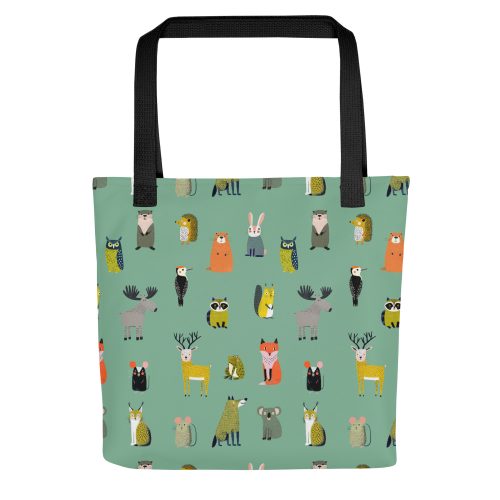 Forest Animals Pattern Tote Bag