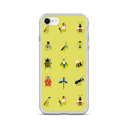 Insects Pattern Clear Case for iPhone