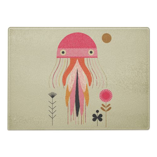 Jellyfish glass cutting board